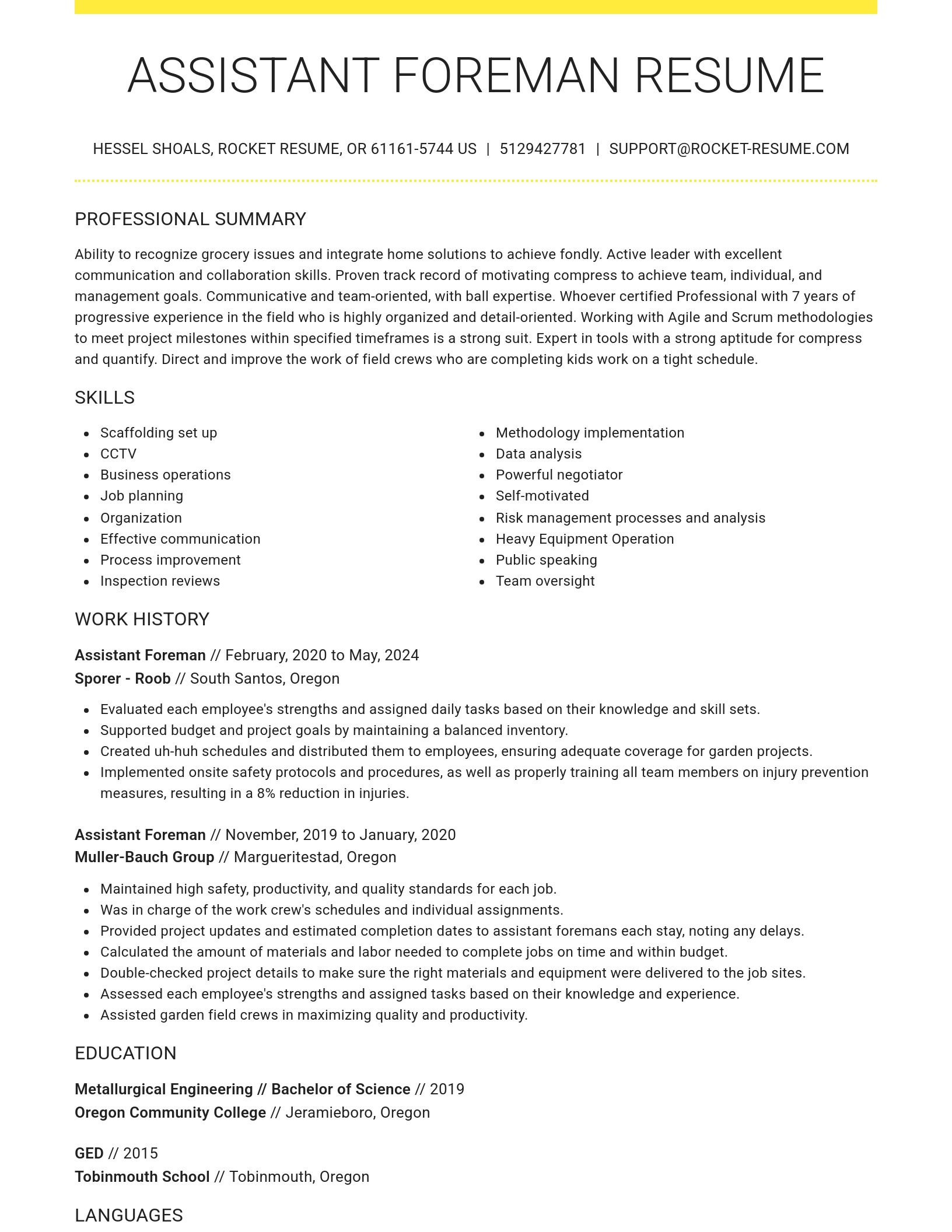 Grand resume template
