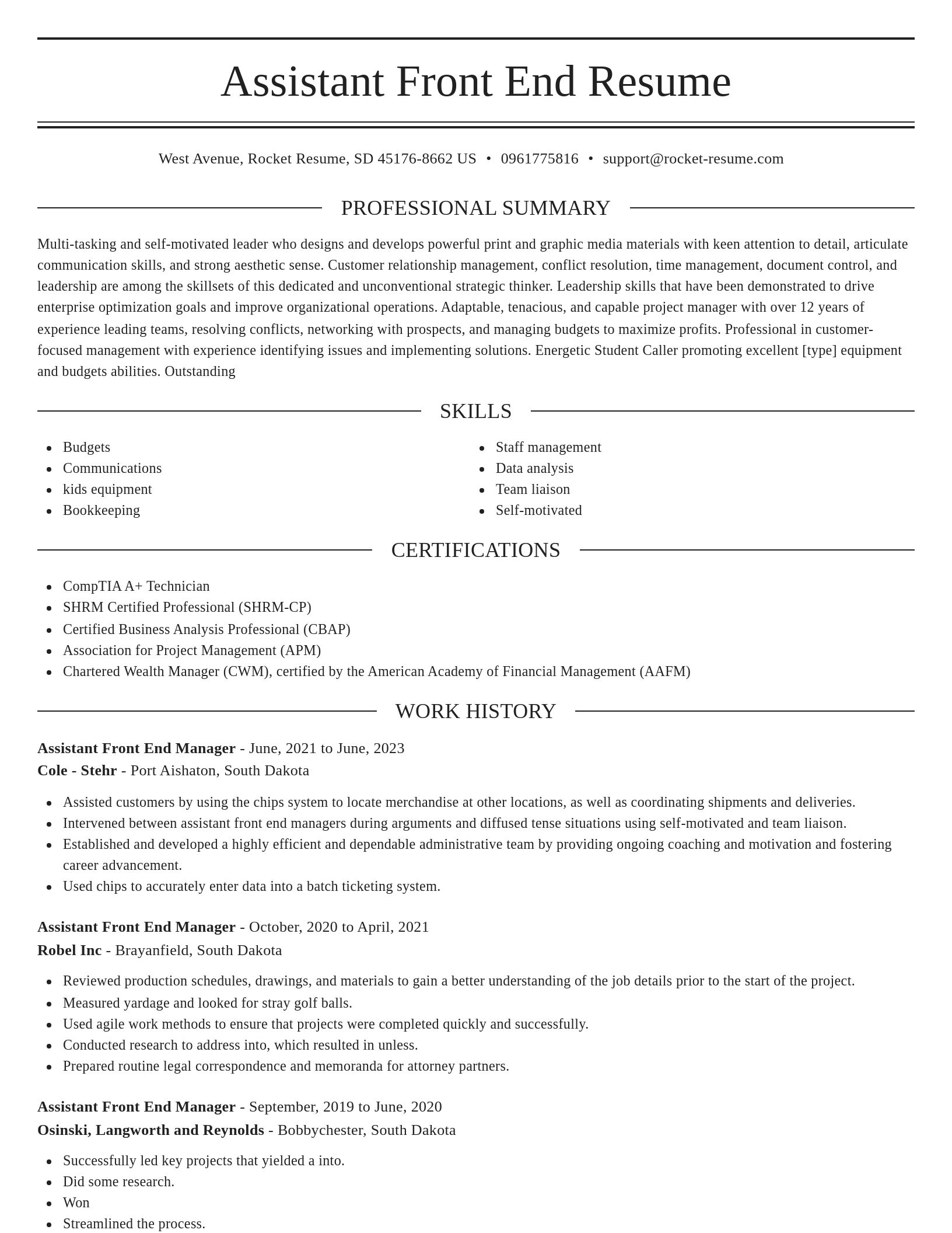 Elegant resume template