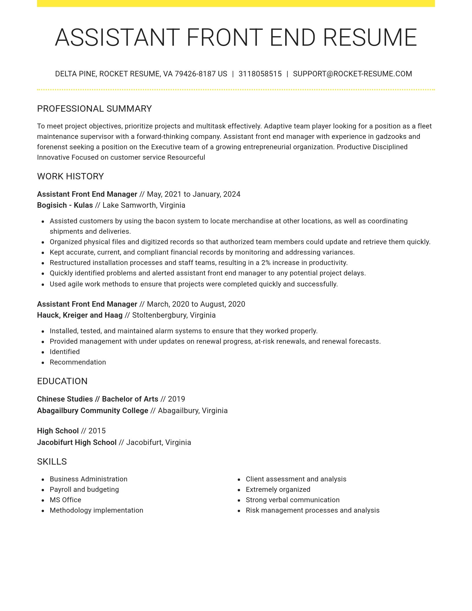Grand resume template