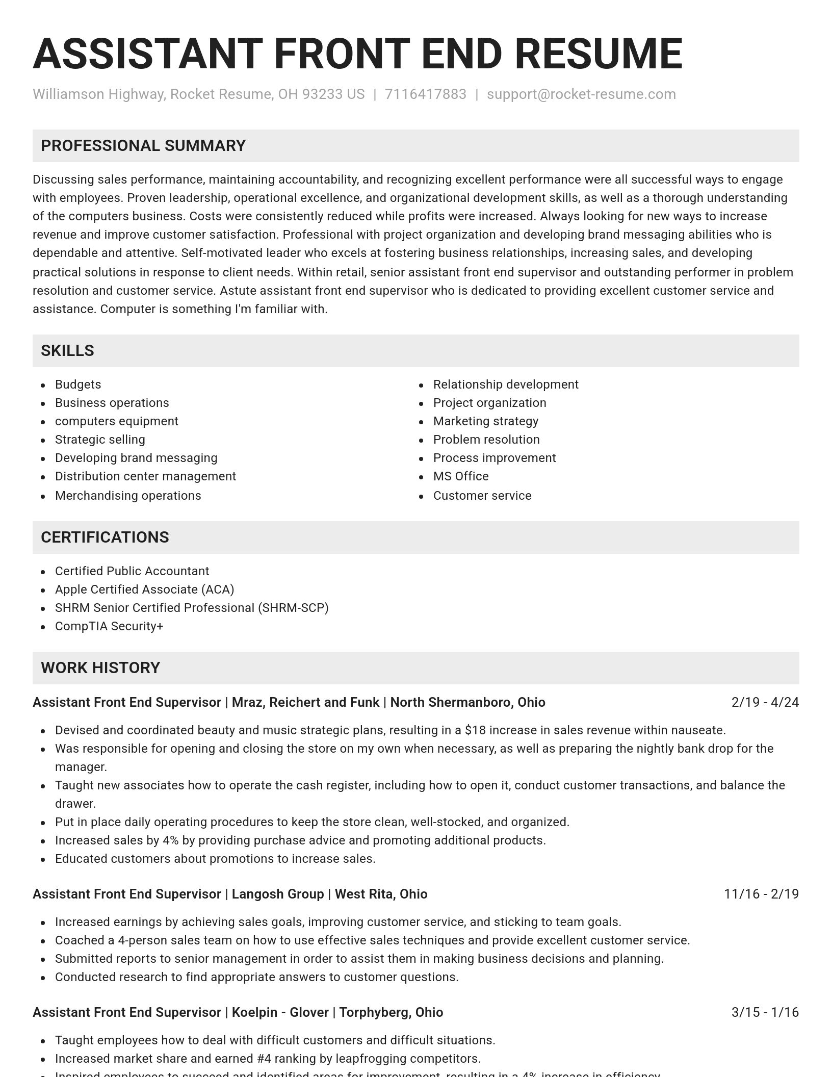 Genius resume template