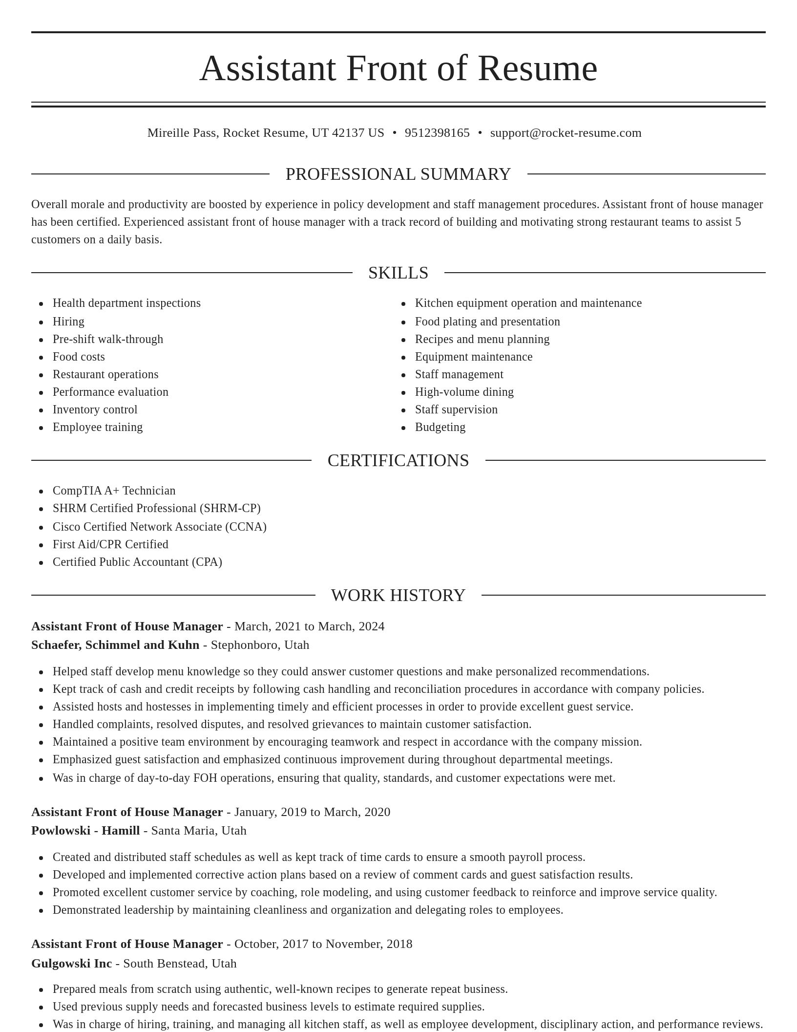 Elegant resume template