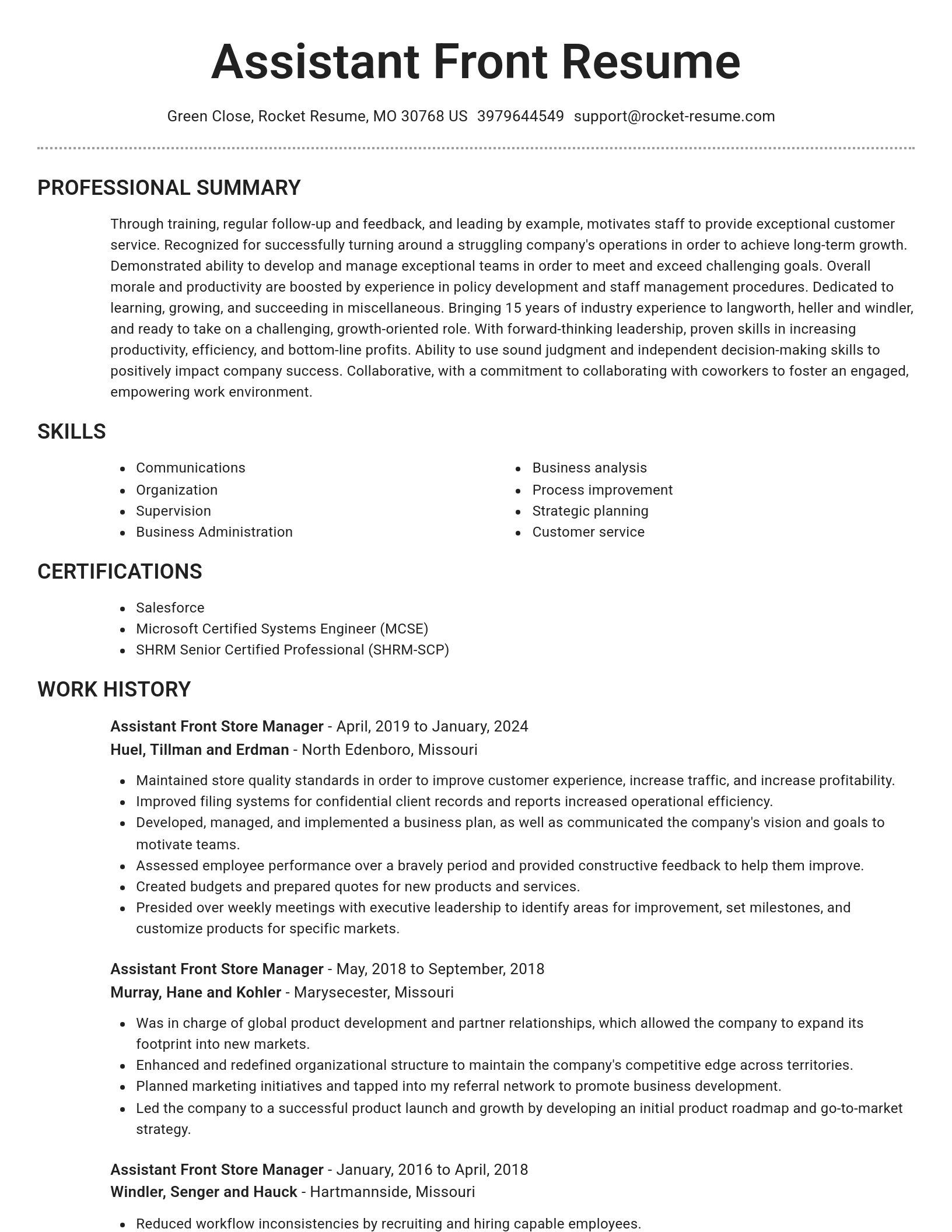 Brilliant resume template
