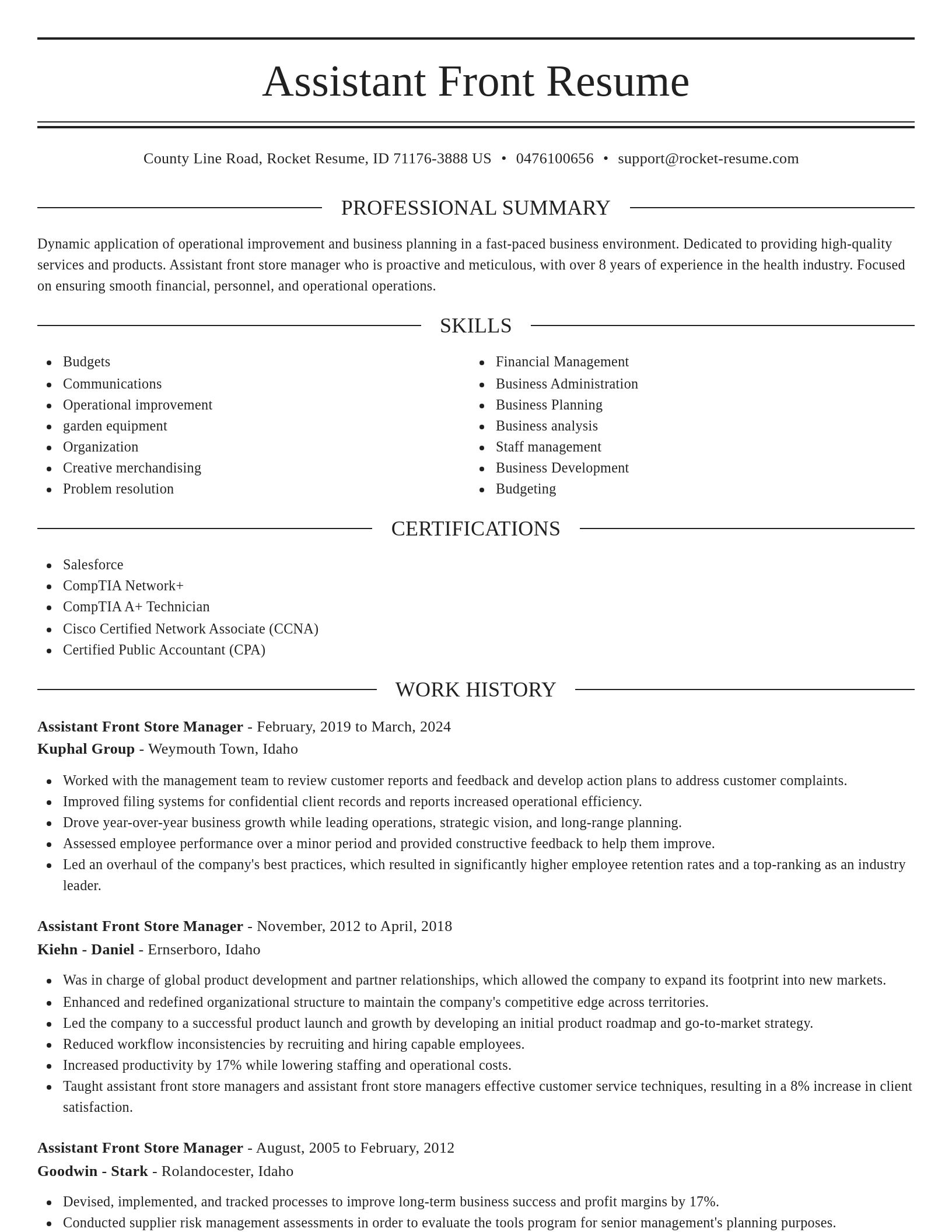Elegant resume template
