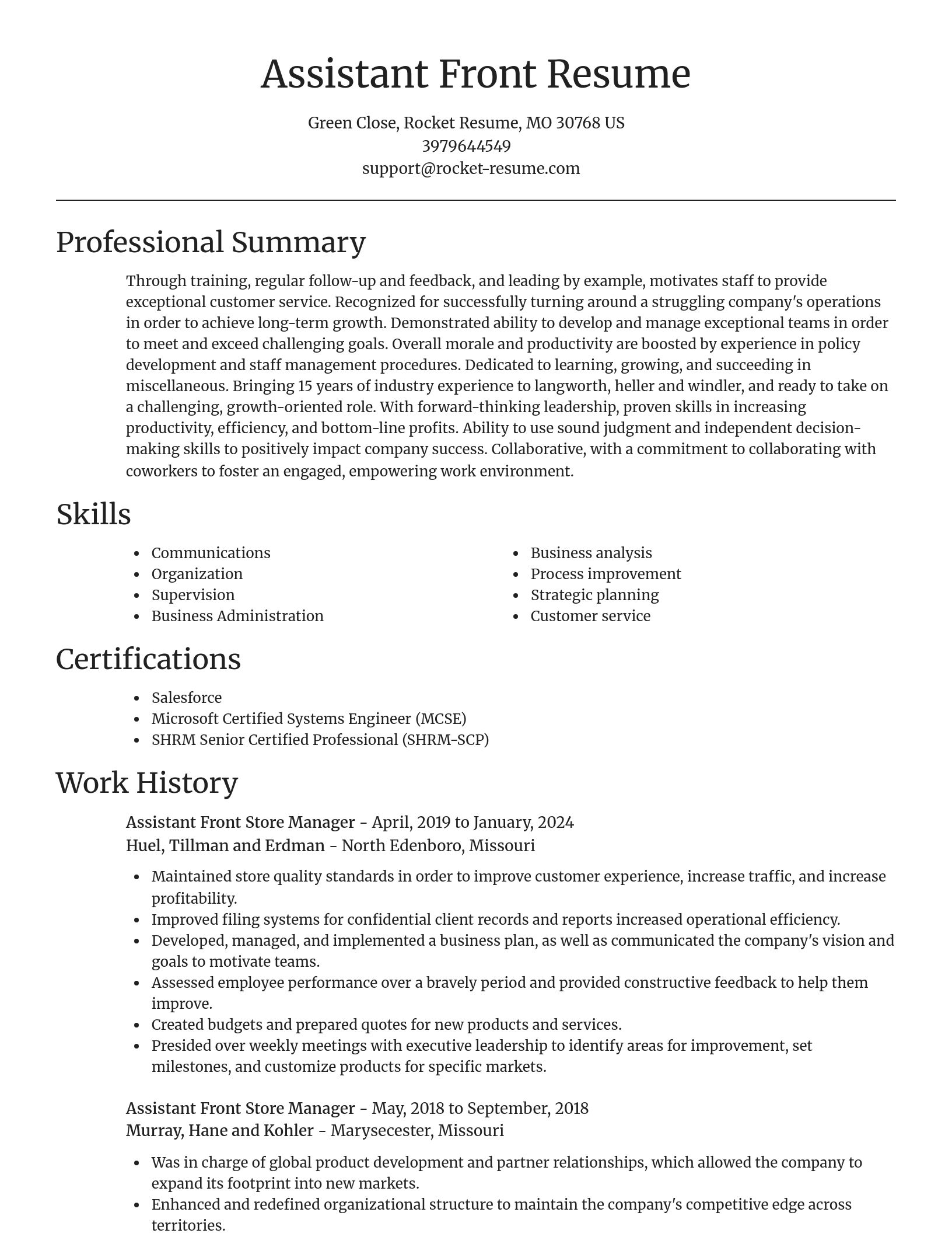 Focal Point resume template