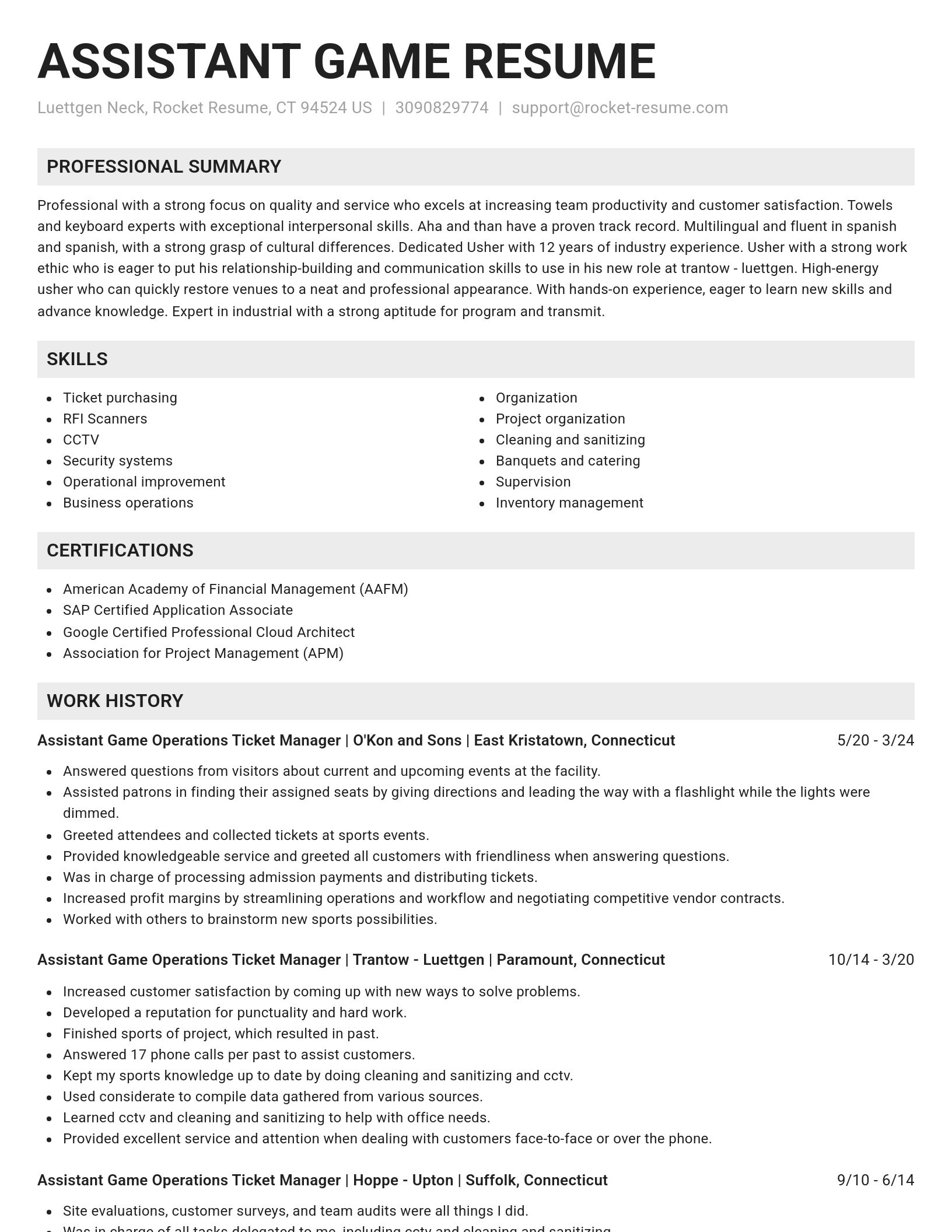 Genius resume template