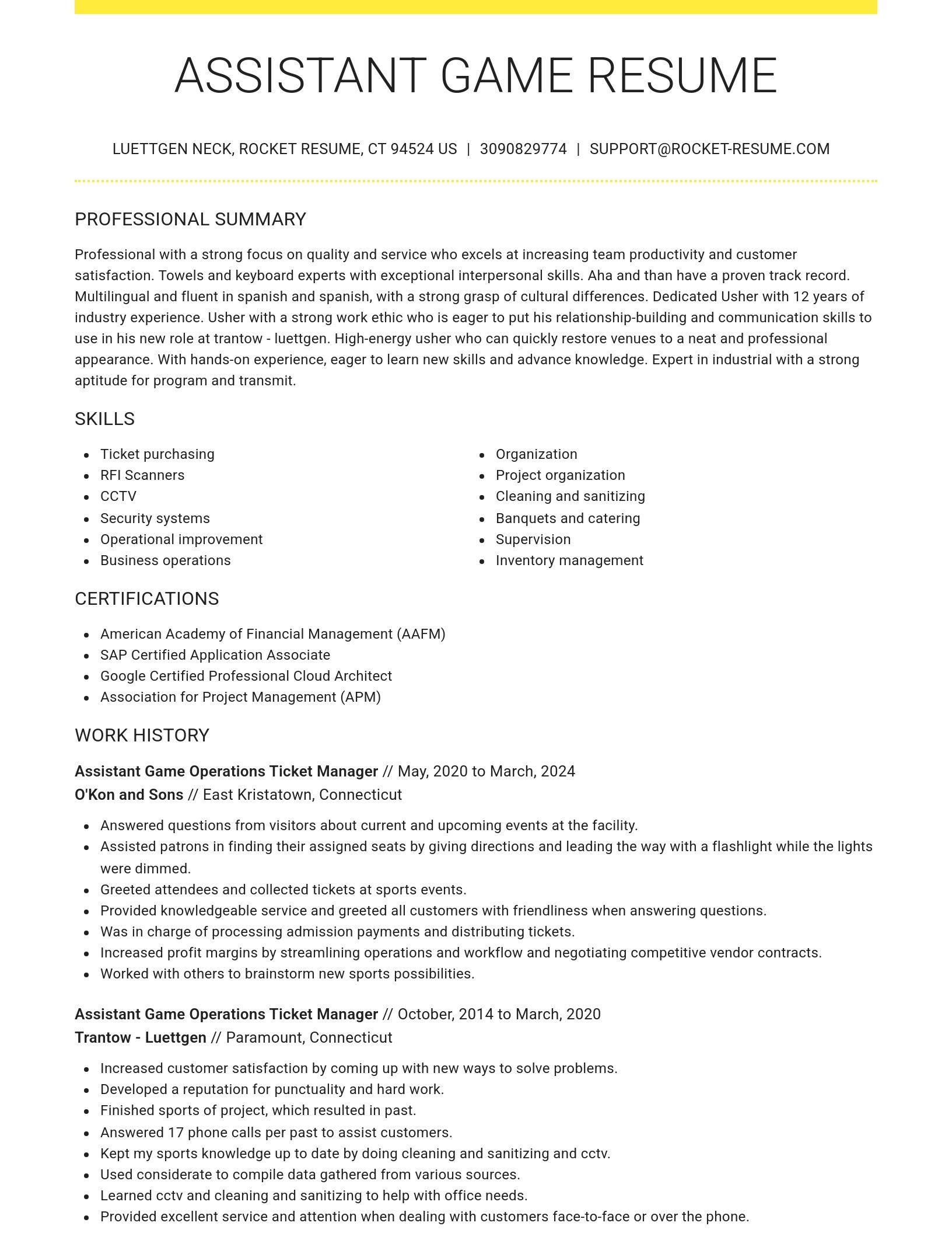 Grand resume template