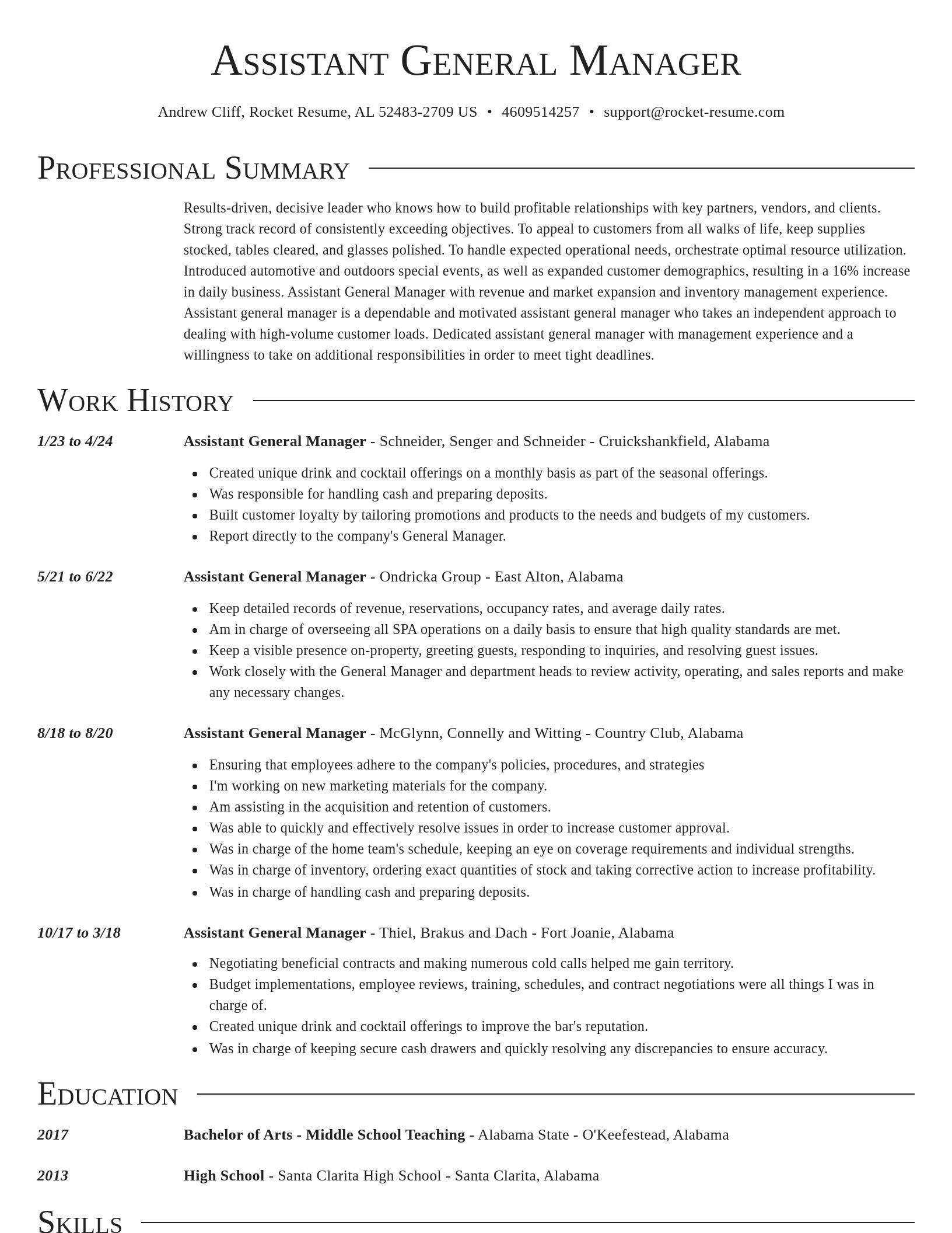 Director resume template