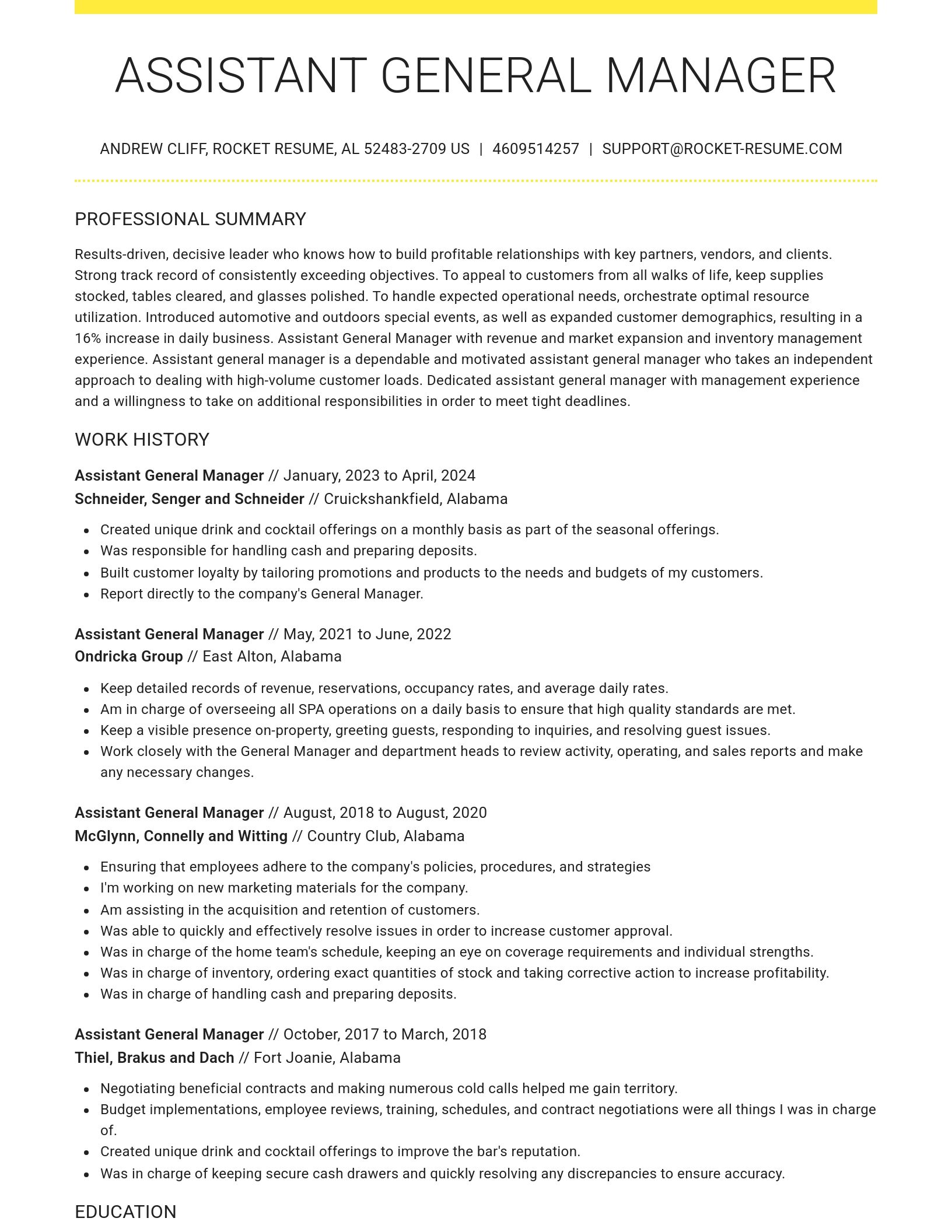 Grand resume template
