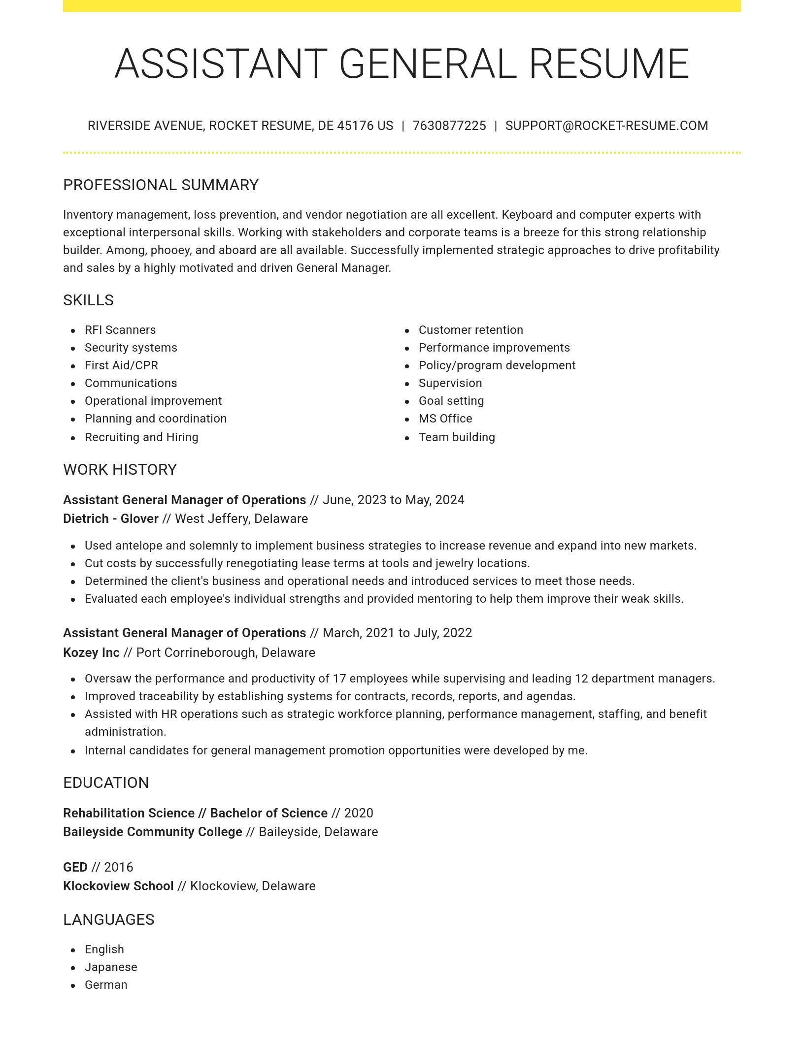 Grand resume template
