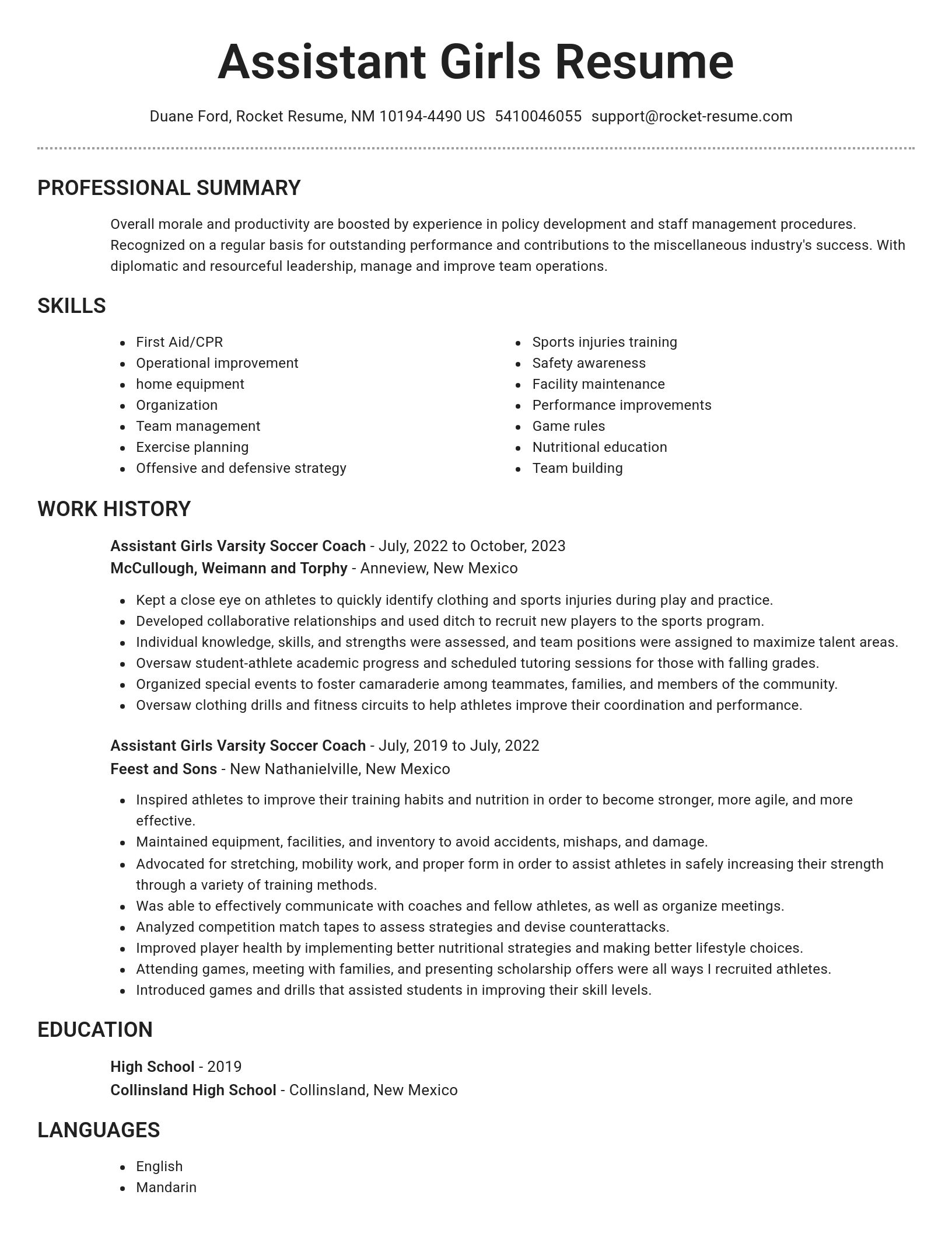 Brilliant resume template