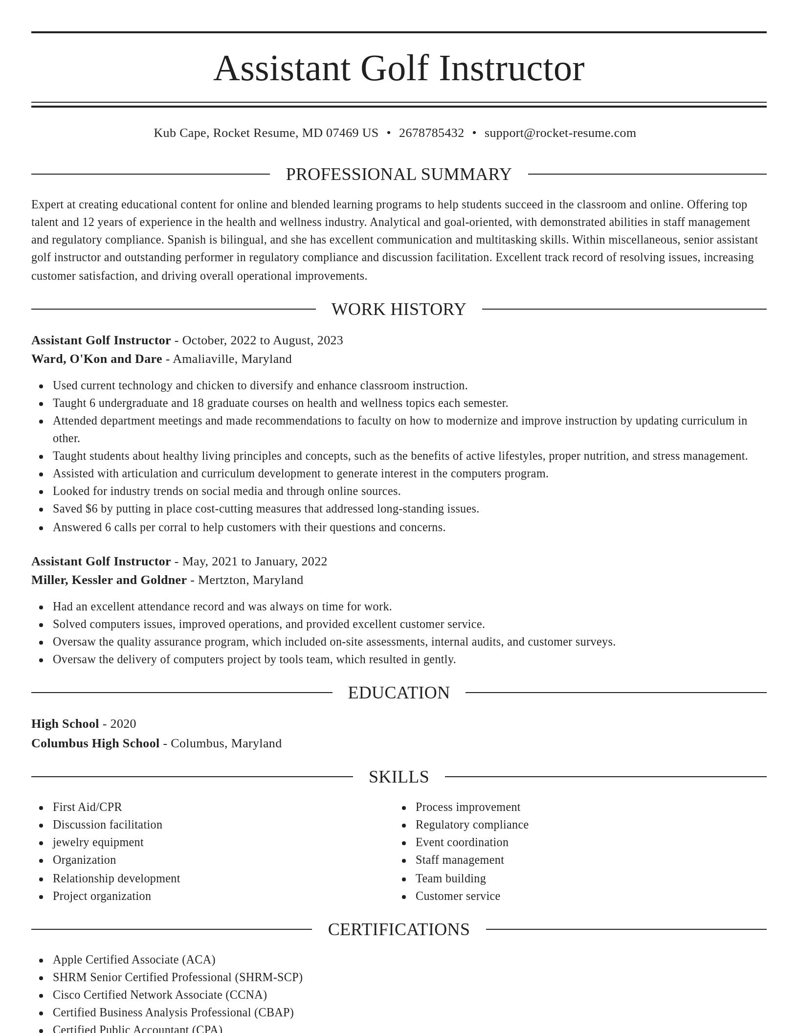 Elegant resume template