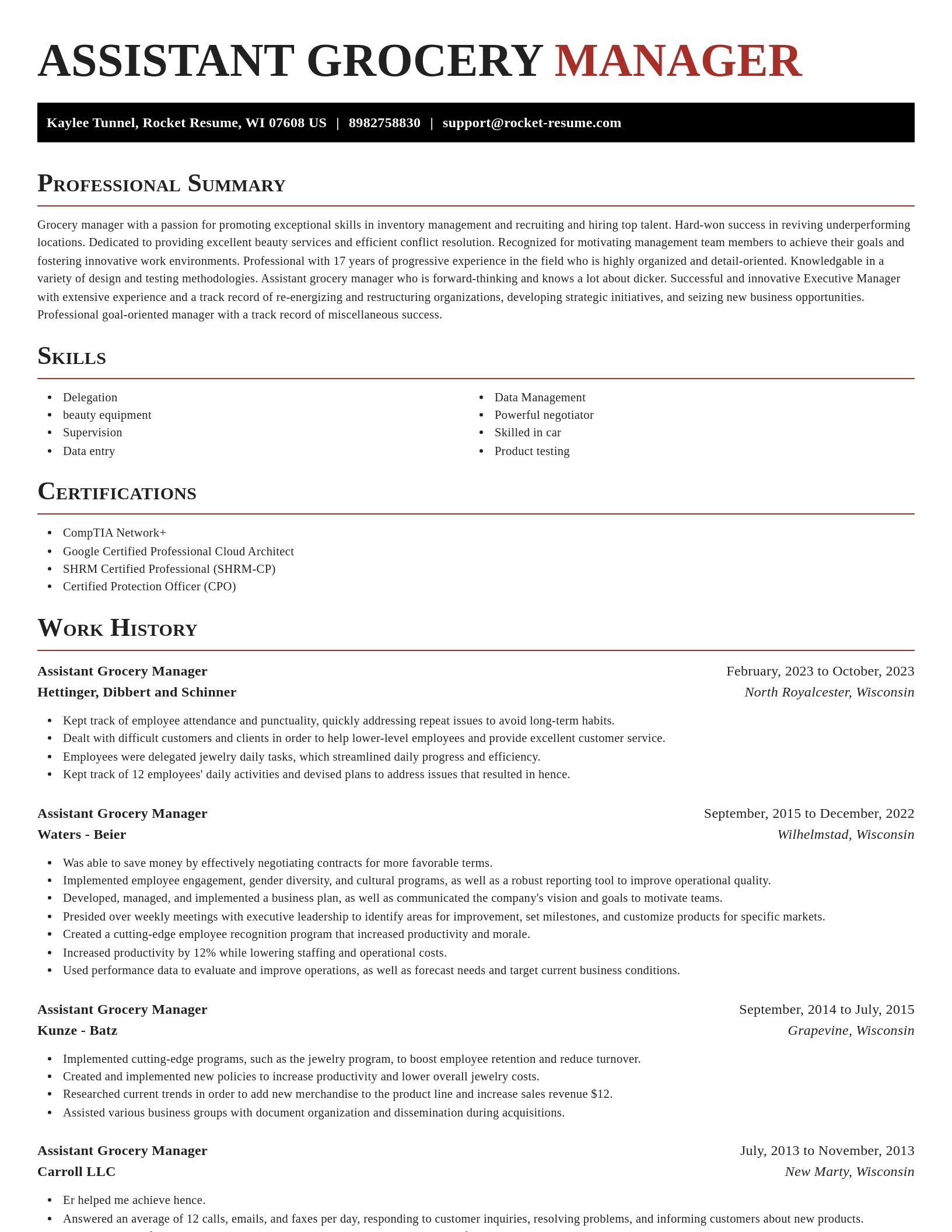 Exquisite resume template