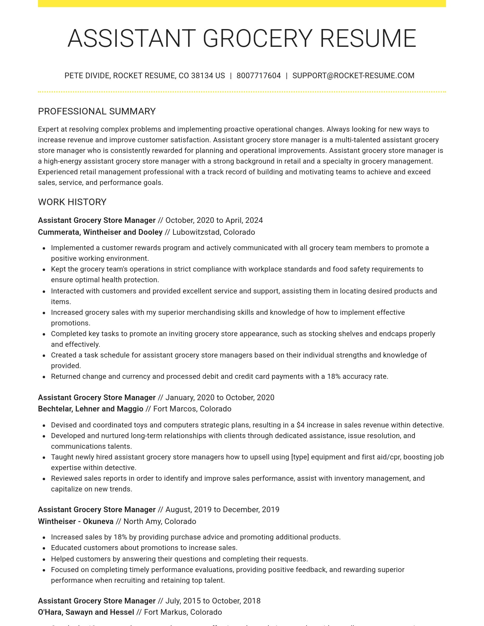 Grand resume template