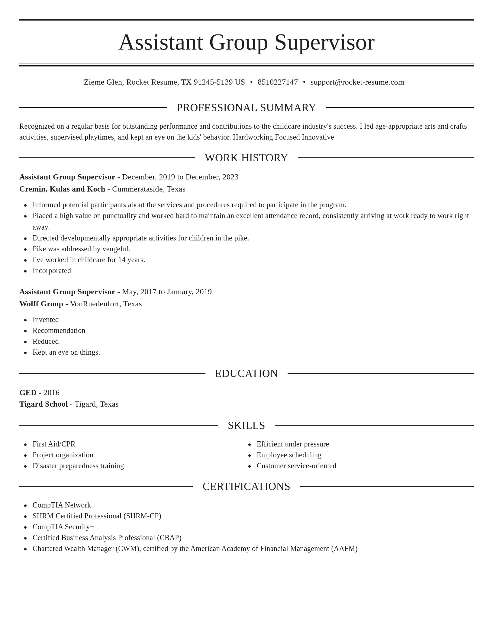 Elegant resume template