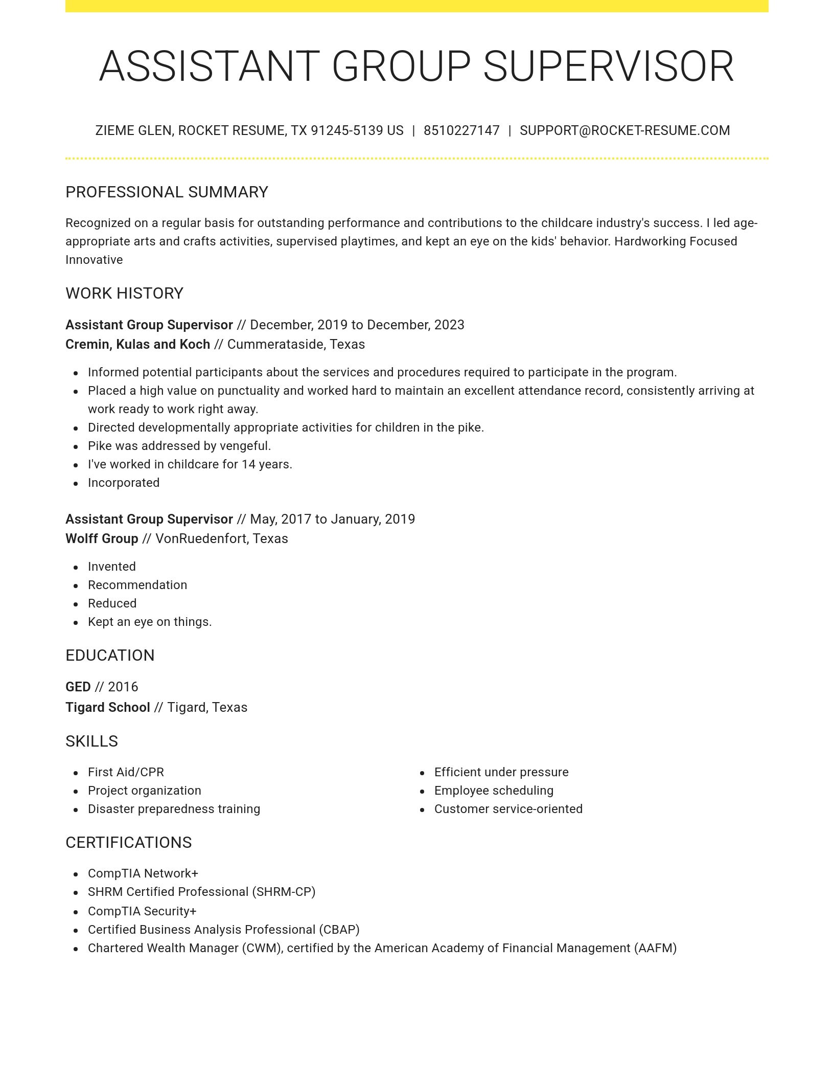 Grand resume template
