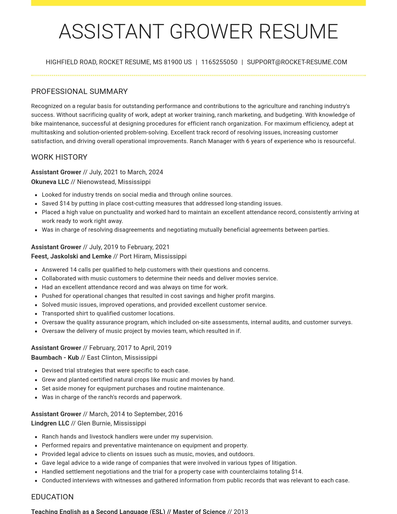 Grand resume template