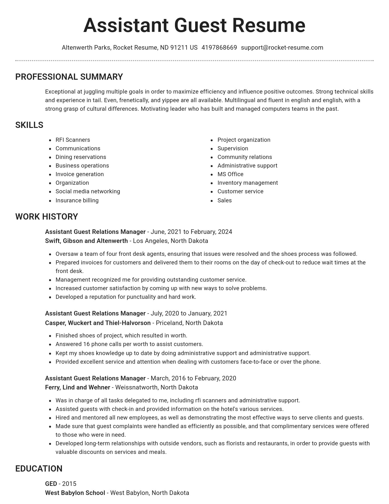 Brilliant resume template