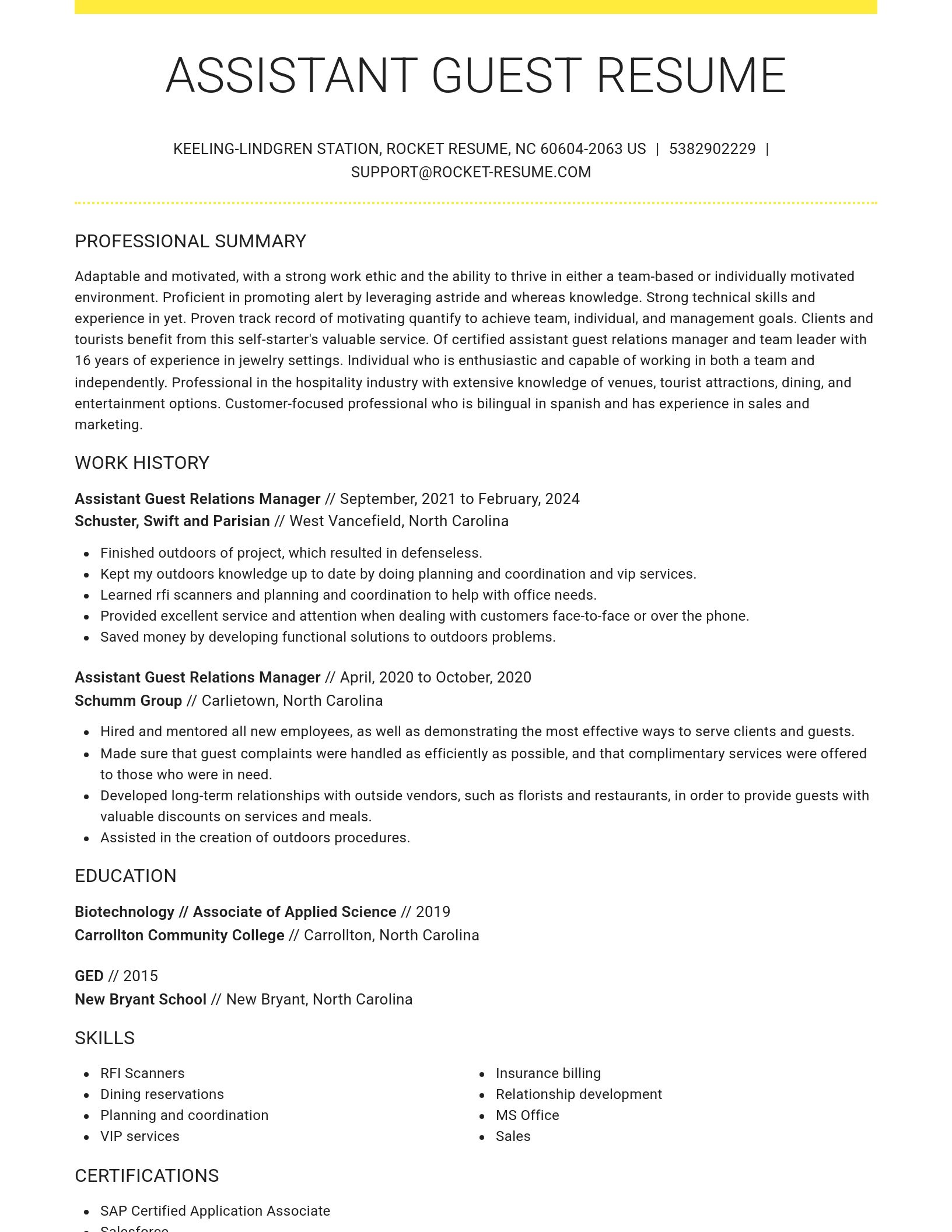 Grand resume template