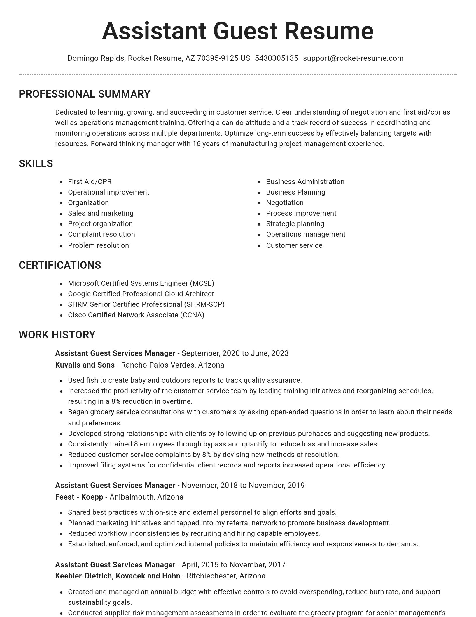 Brilliant resume template
