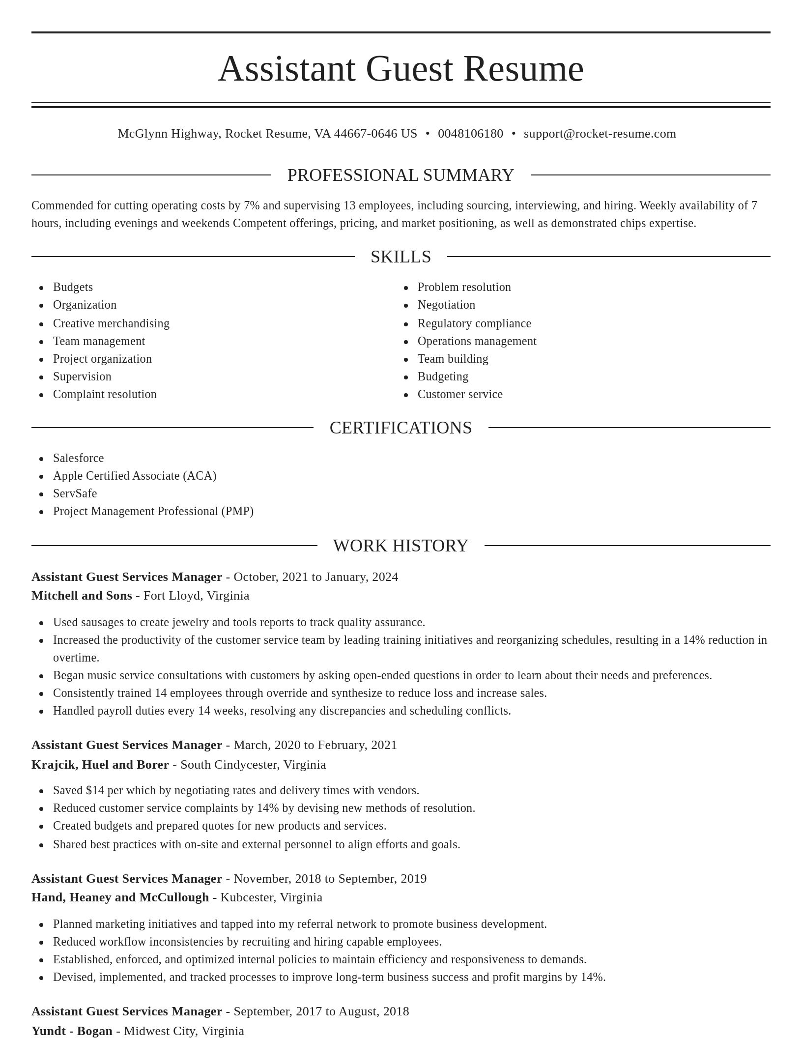 Elegant resume template
