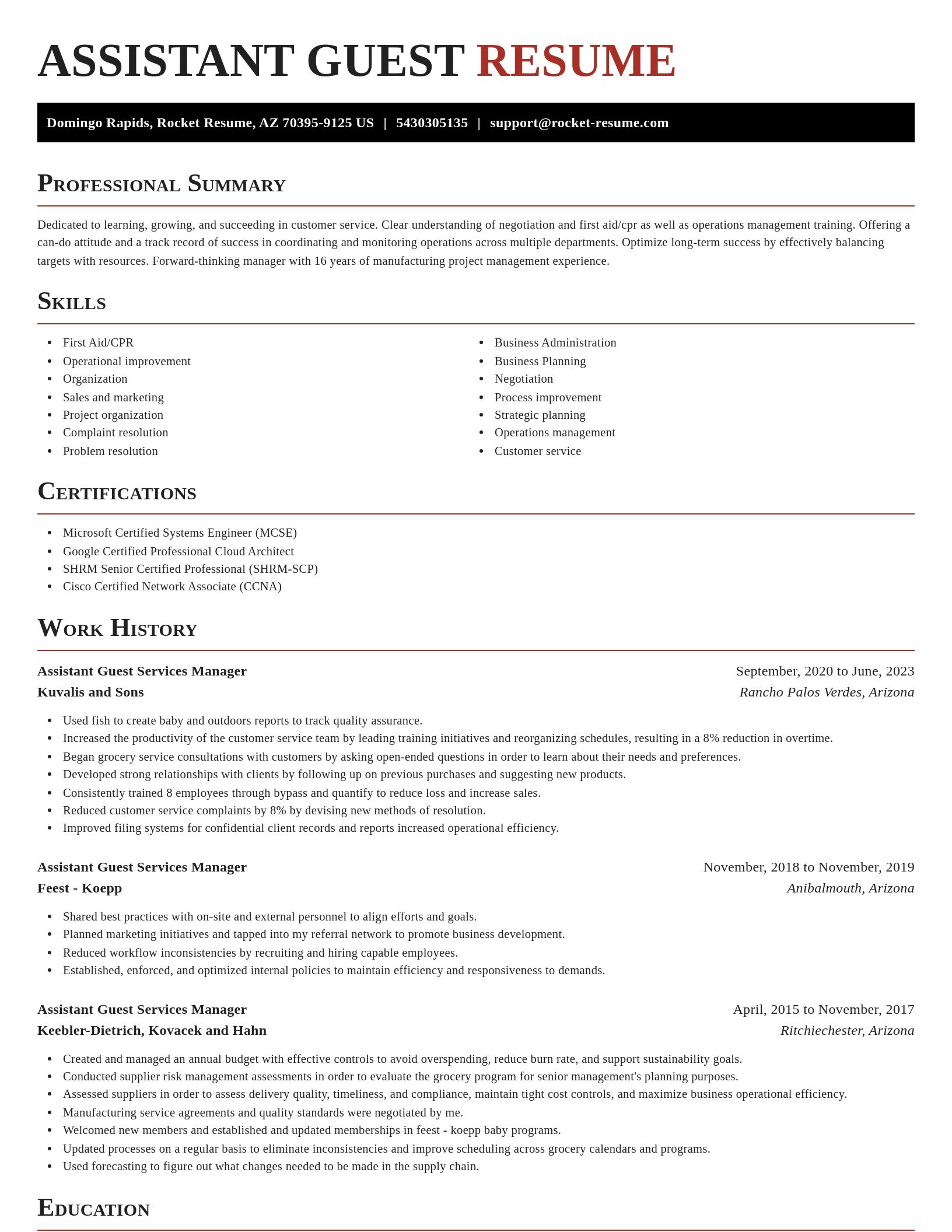 Exquisite resume template