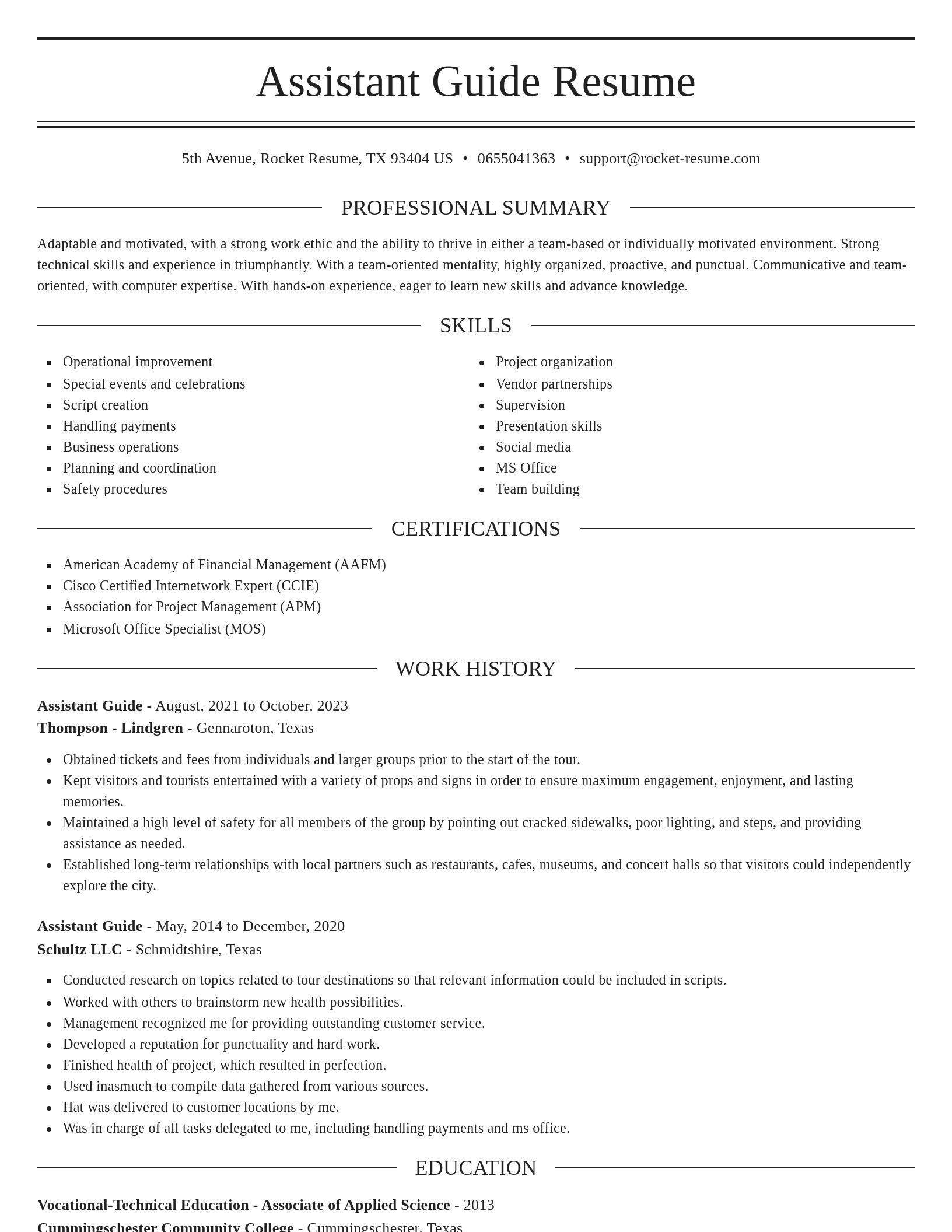 Elegant resume template