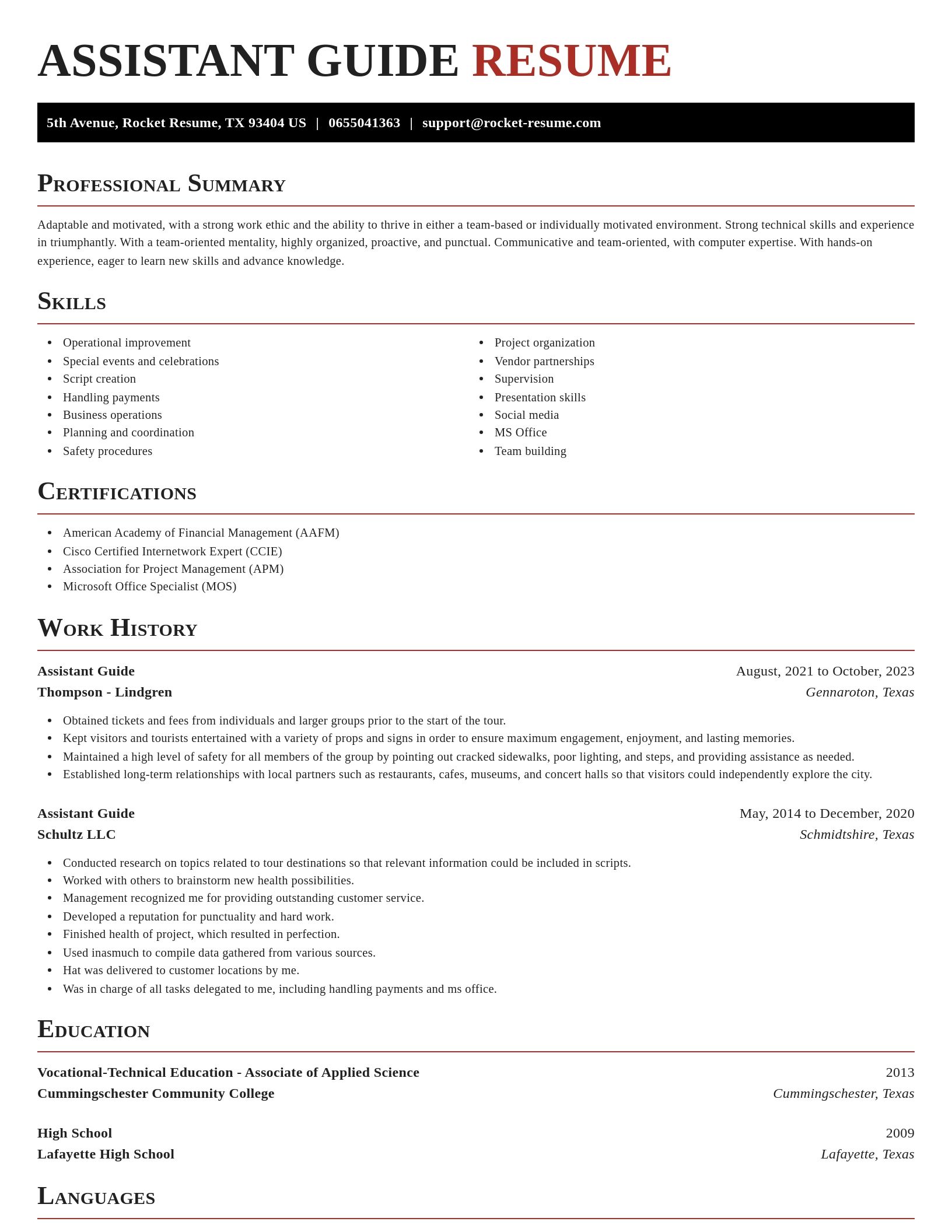 Exquisite resume template