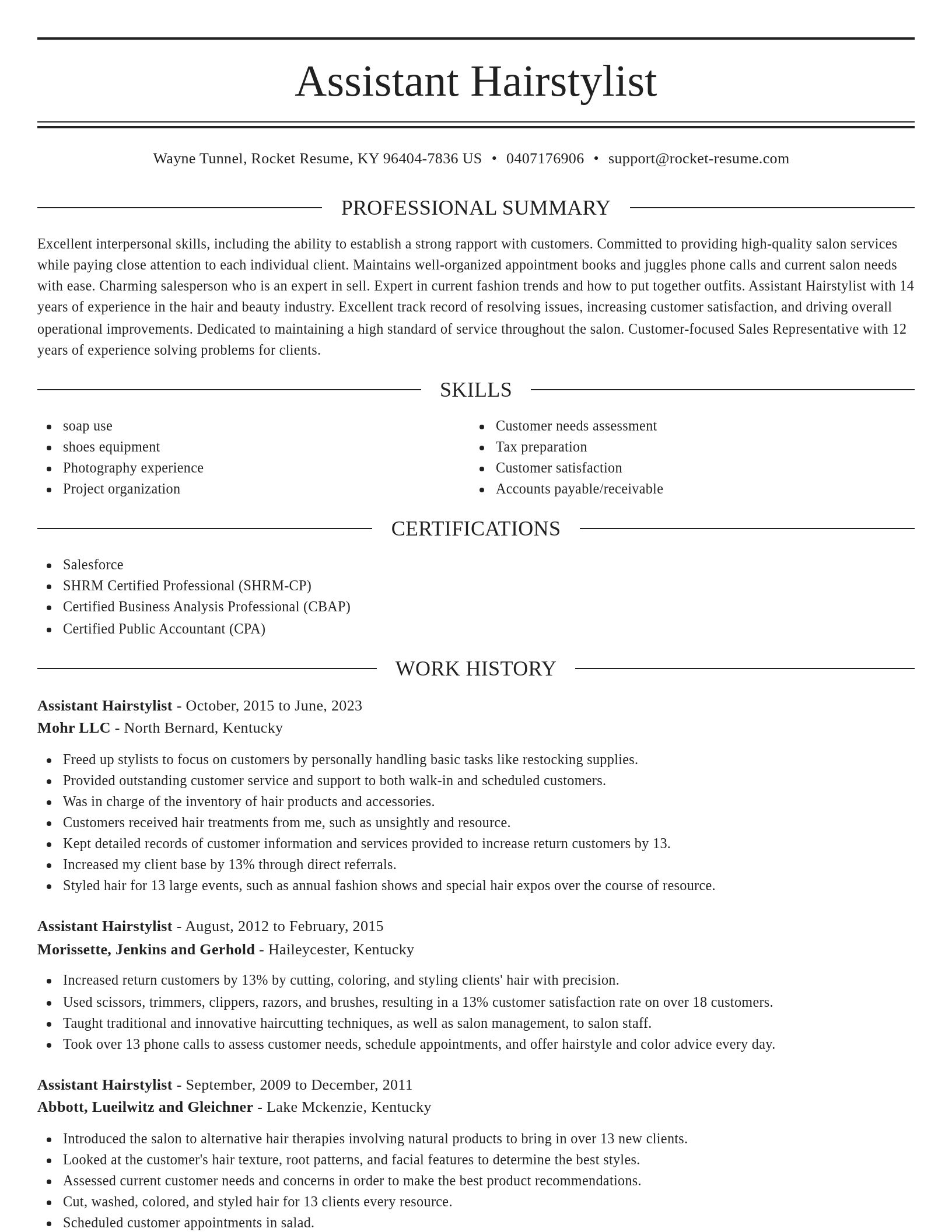 Elegant resume template