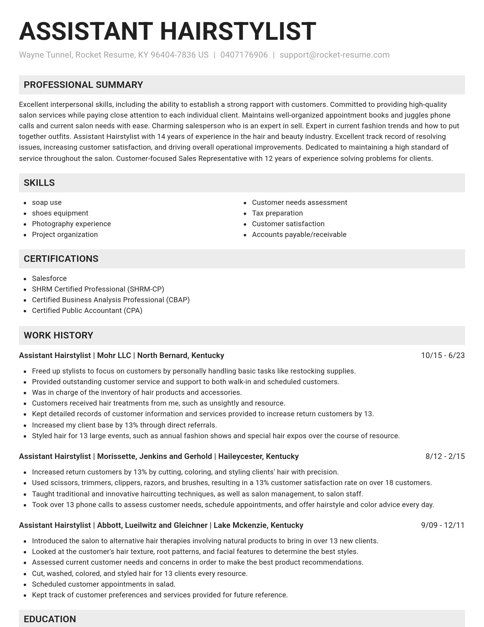 Genius resume template