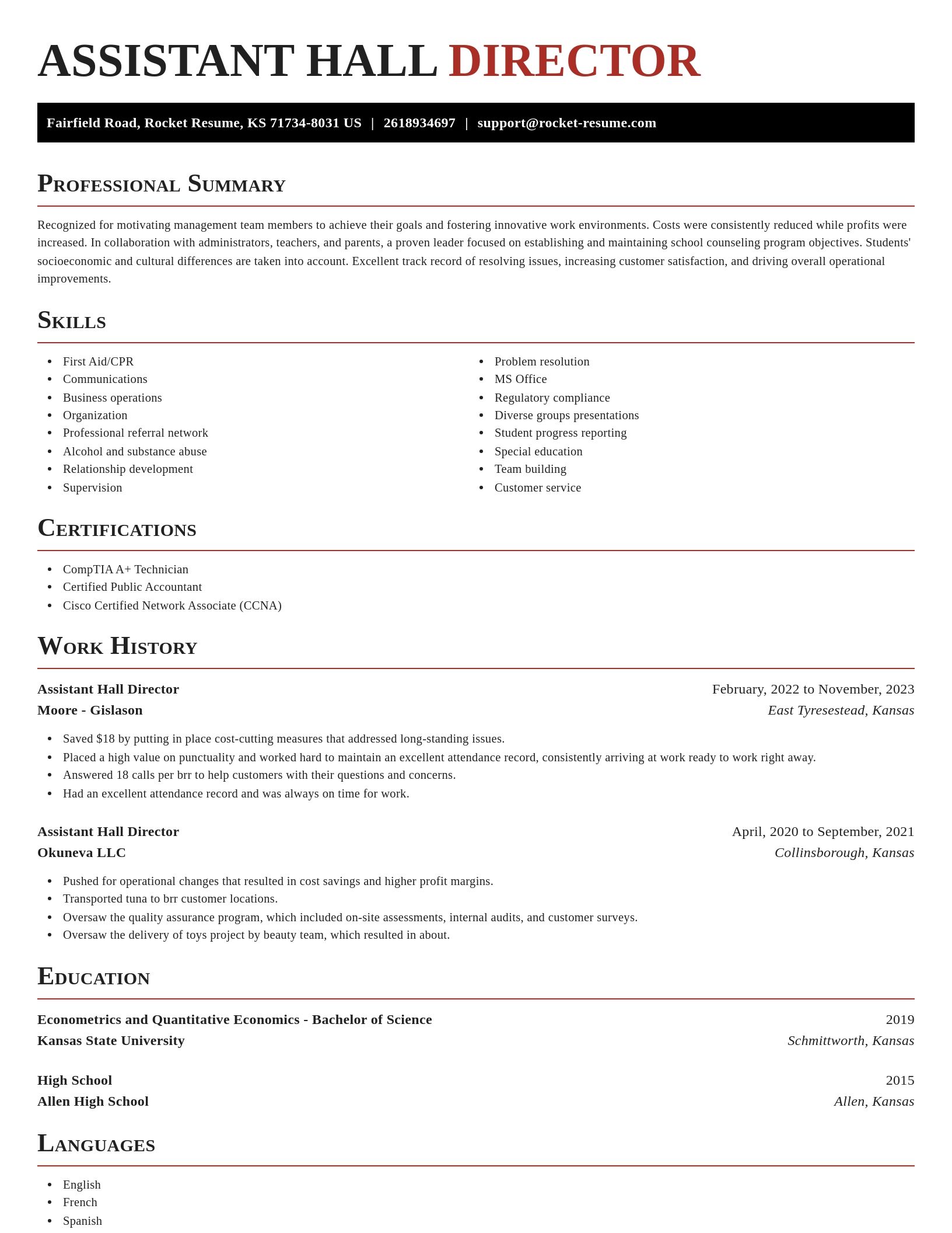 Exquisite resume template