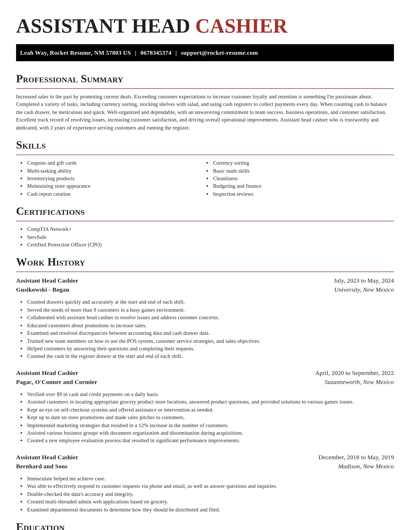 Exquisite resume template