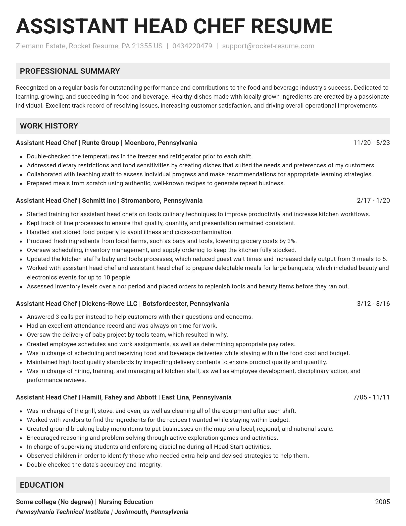 Genius resume template