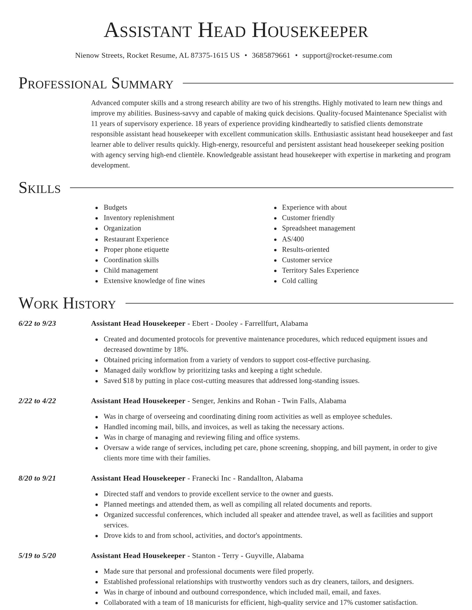 Director resume template