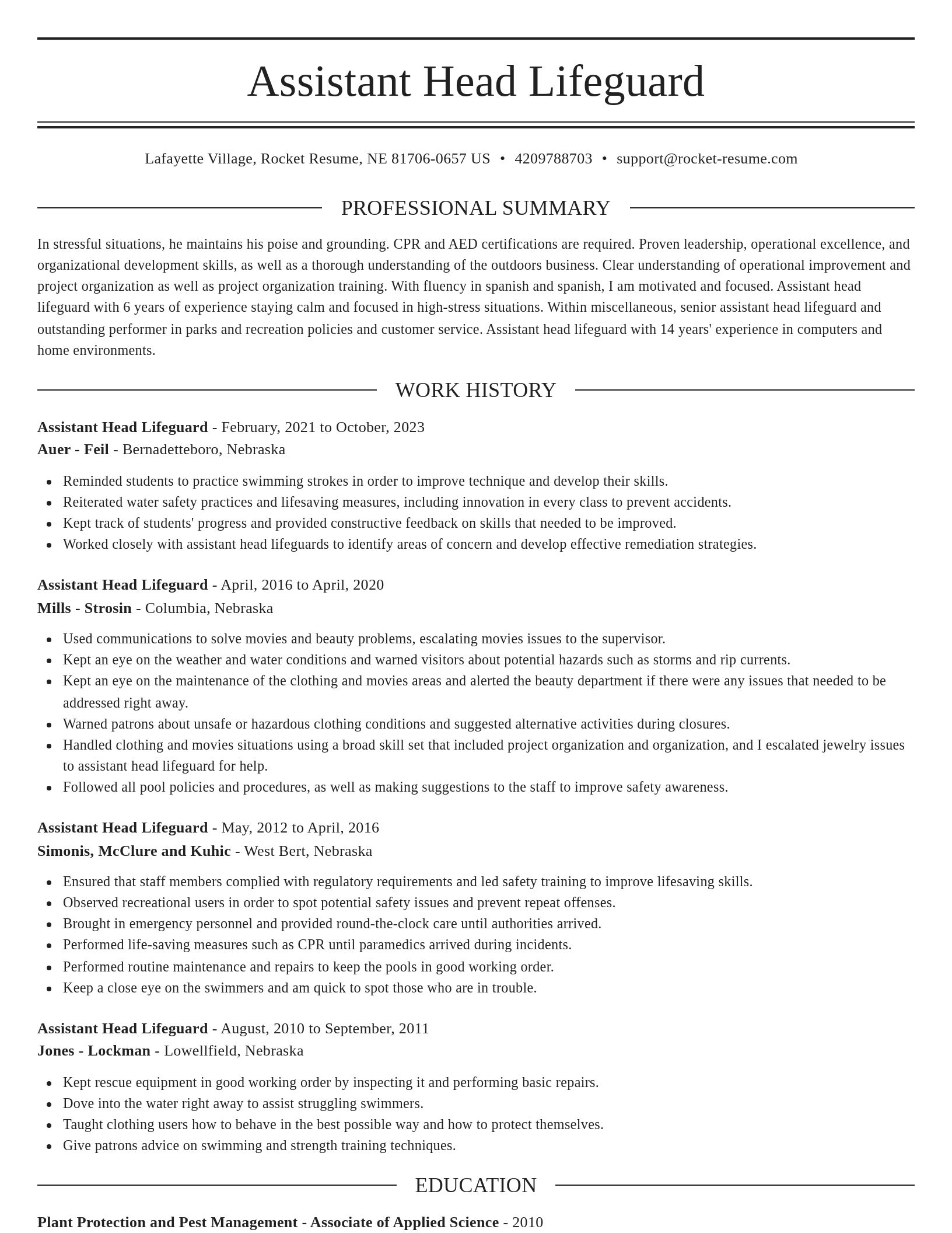 Elegant resume template