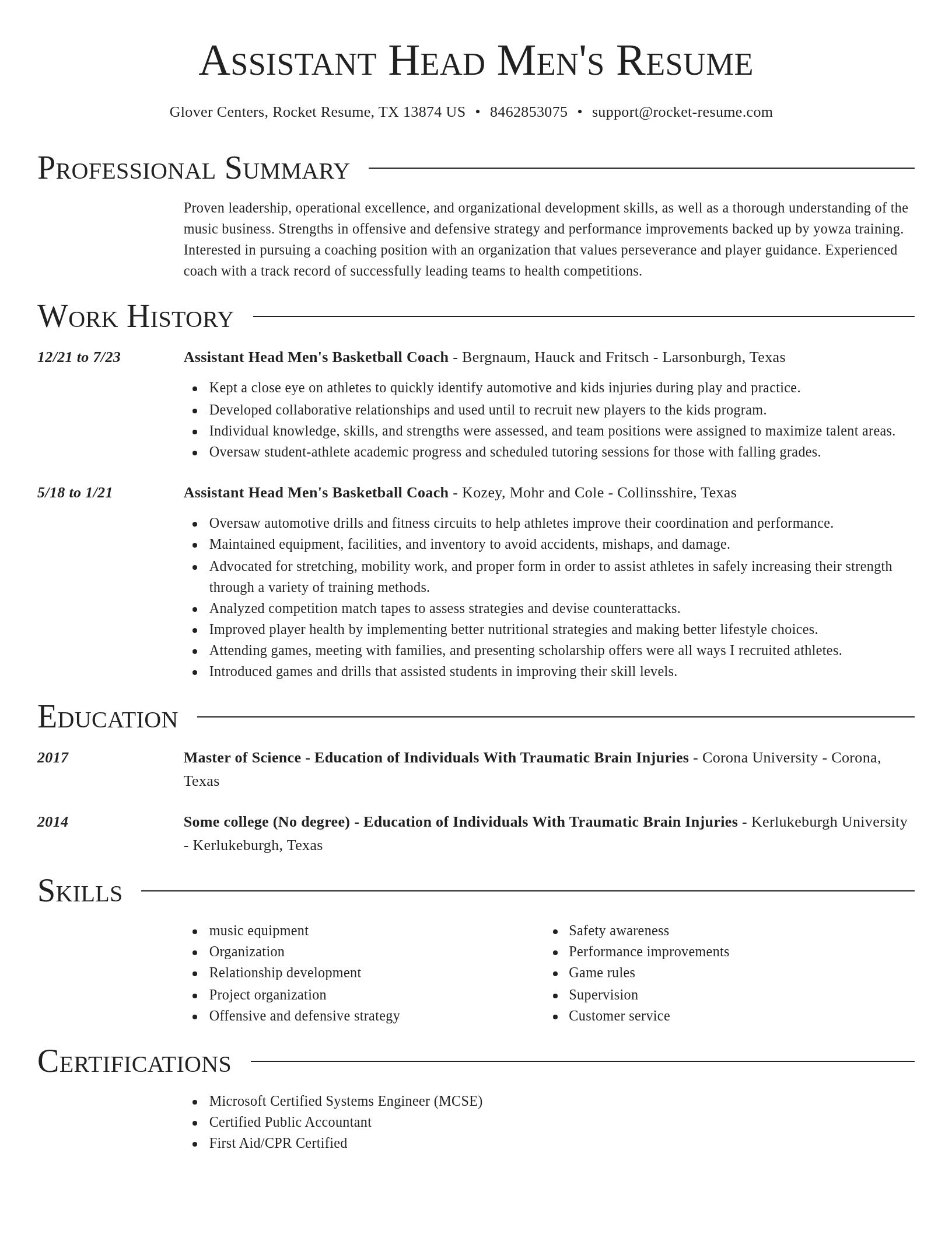 Director resume template