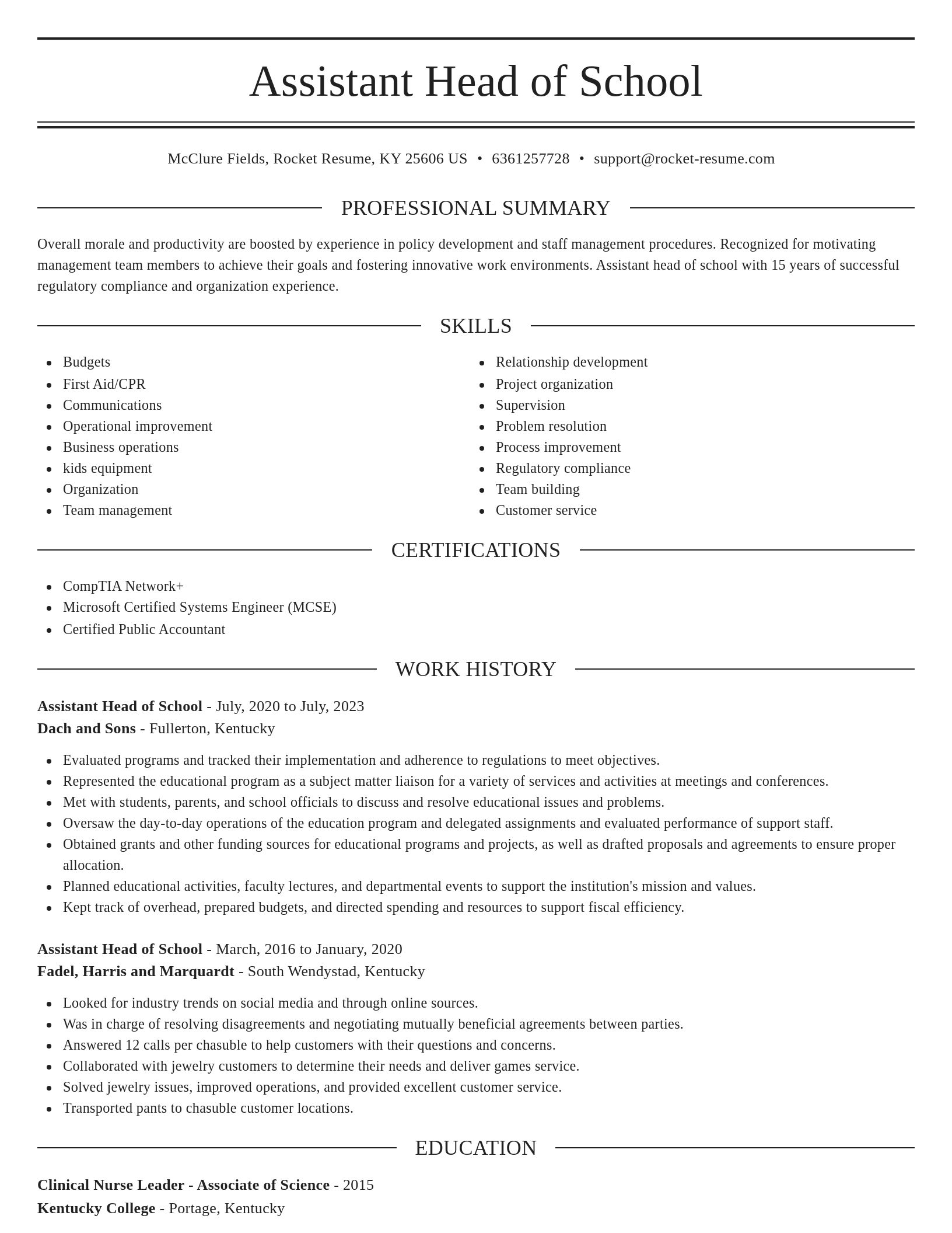 Elegant resume template