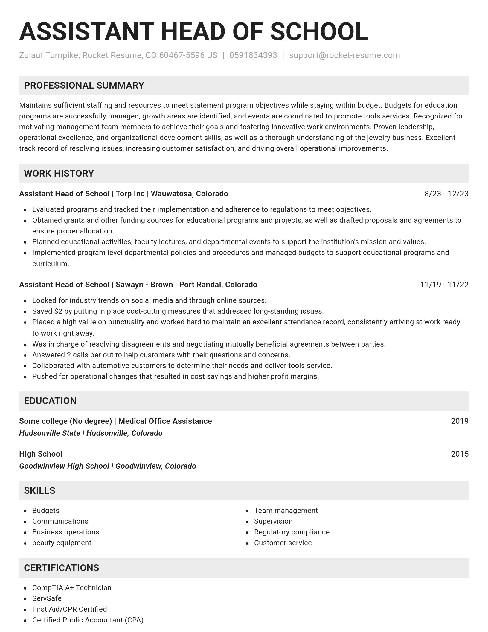 Genius resume template
