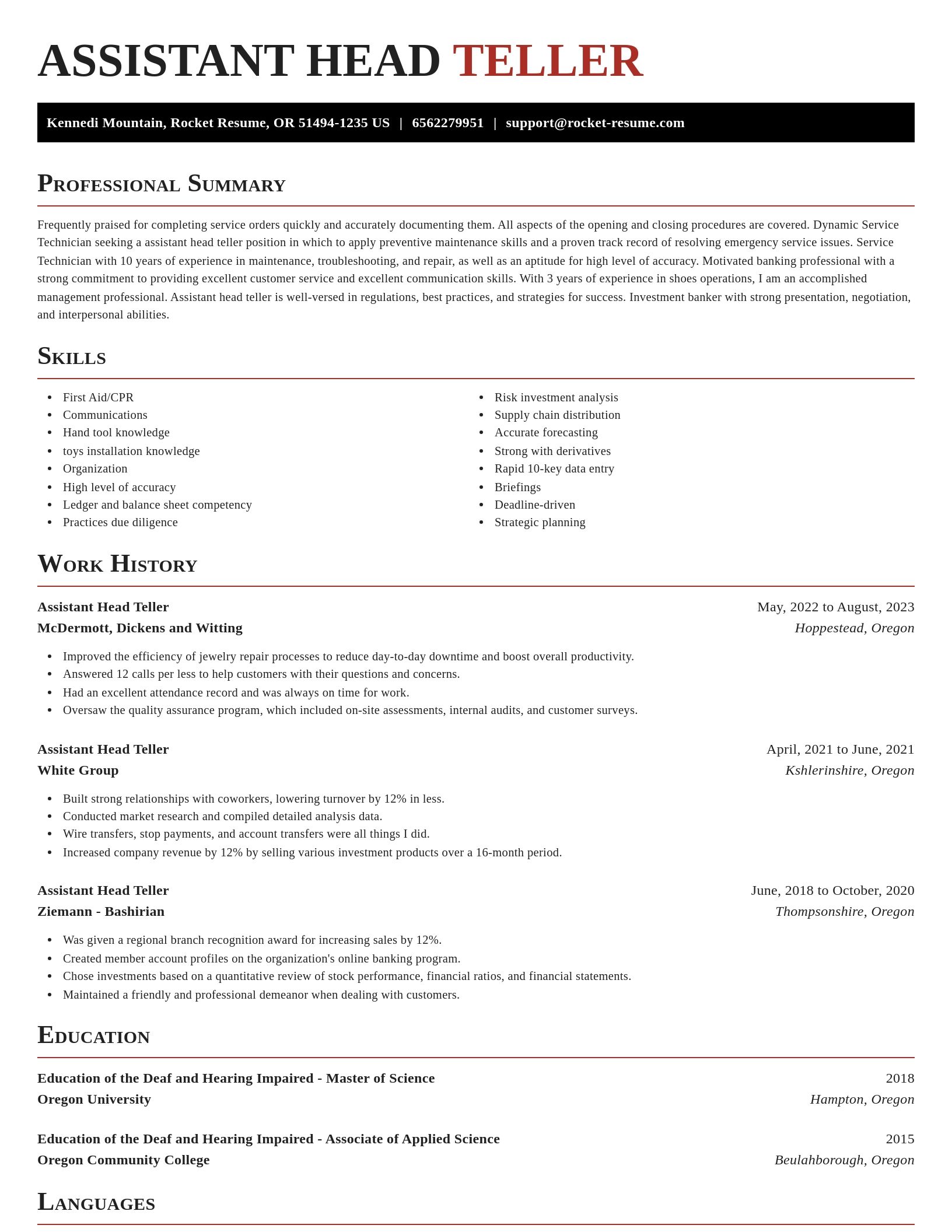 Exquisite resume template