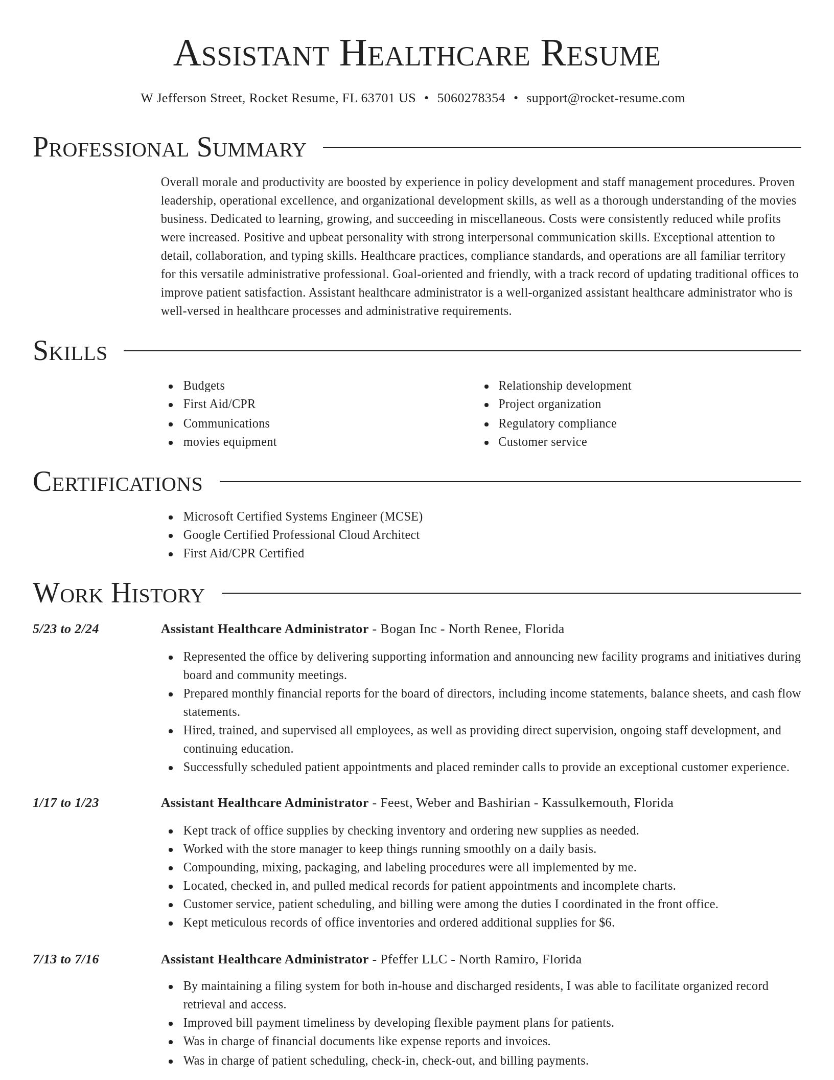 Director resume template