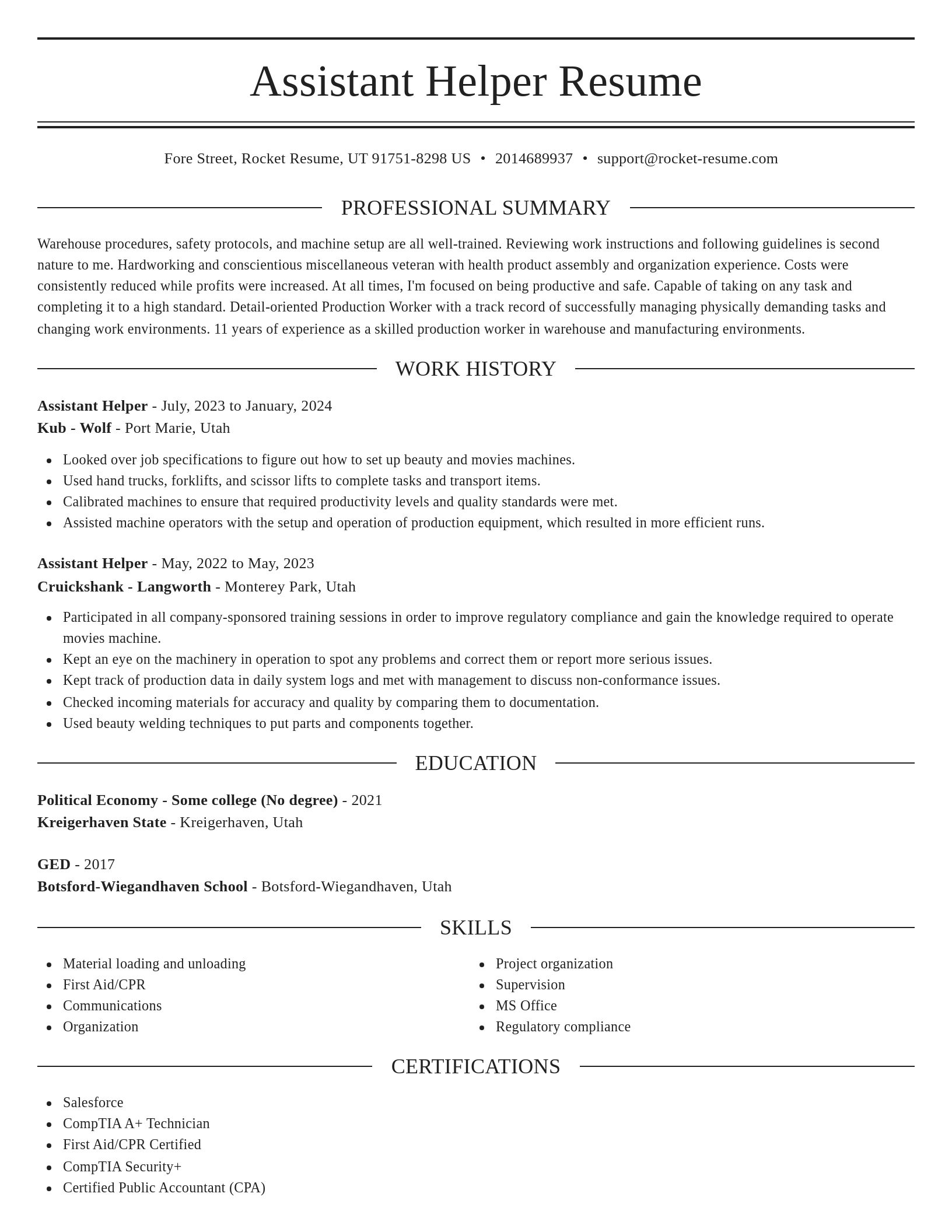 Elegant resume template