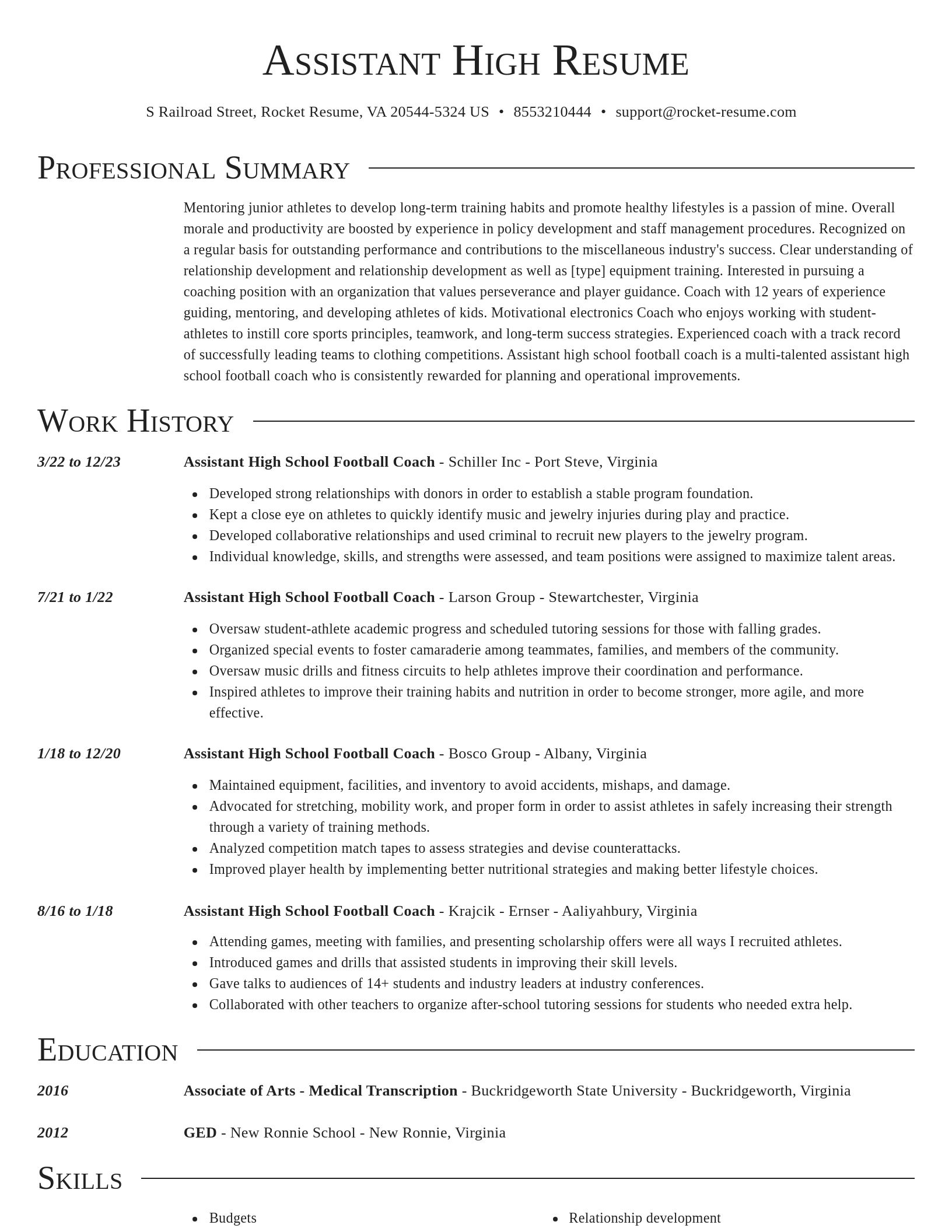 Director resume template