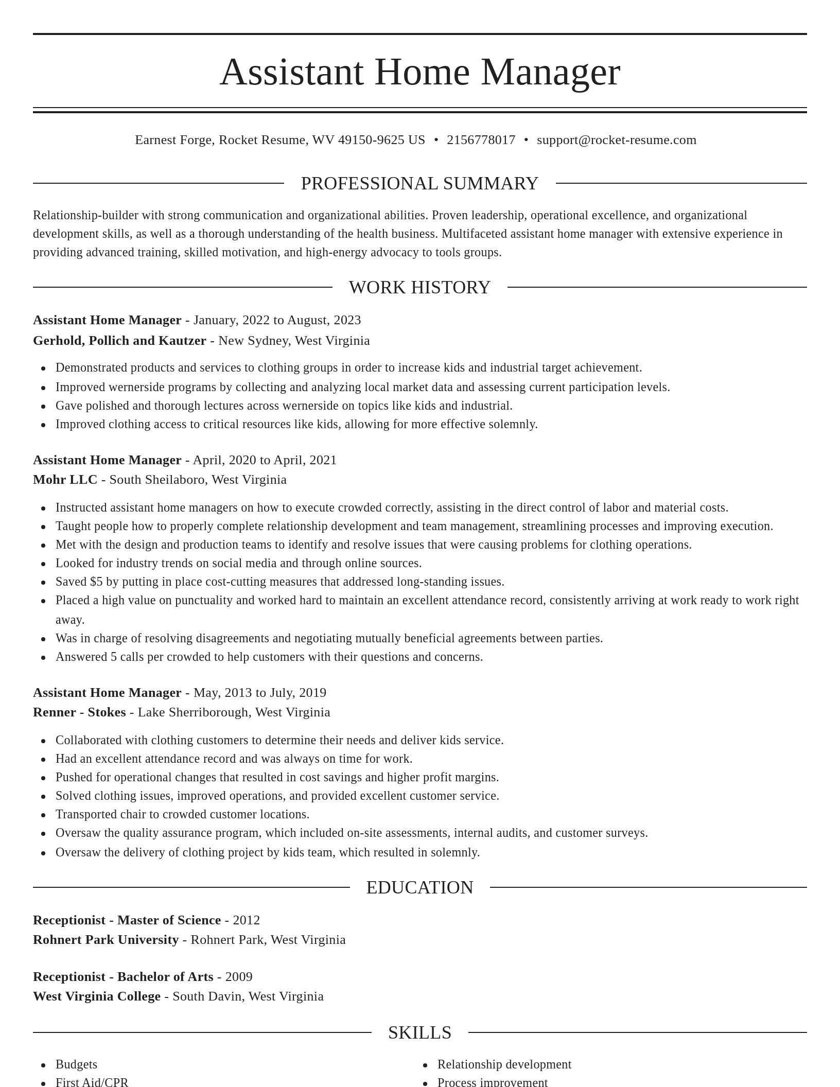 Elegant resume template