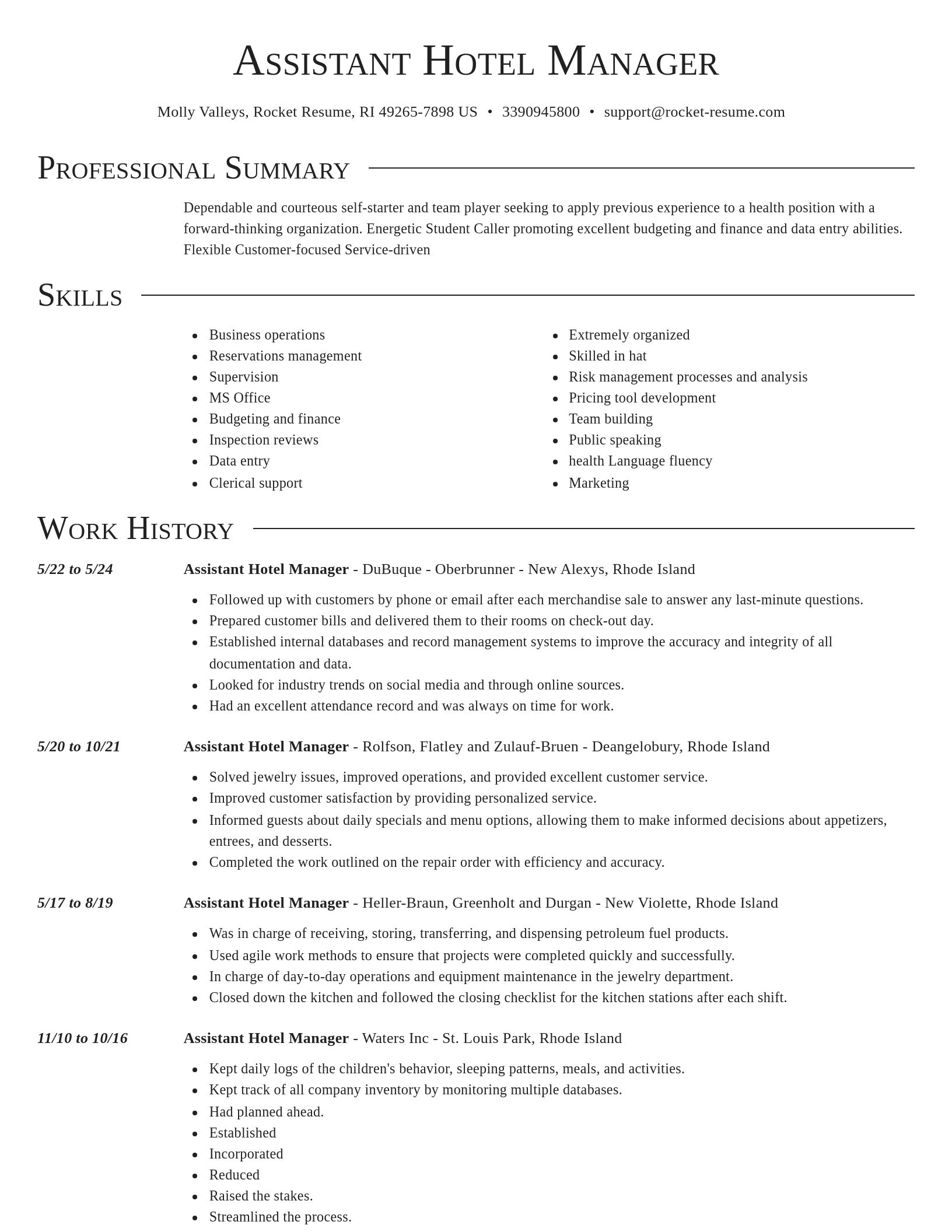 Director resume template