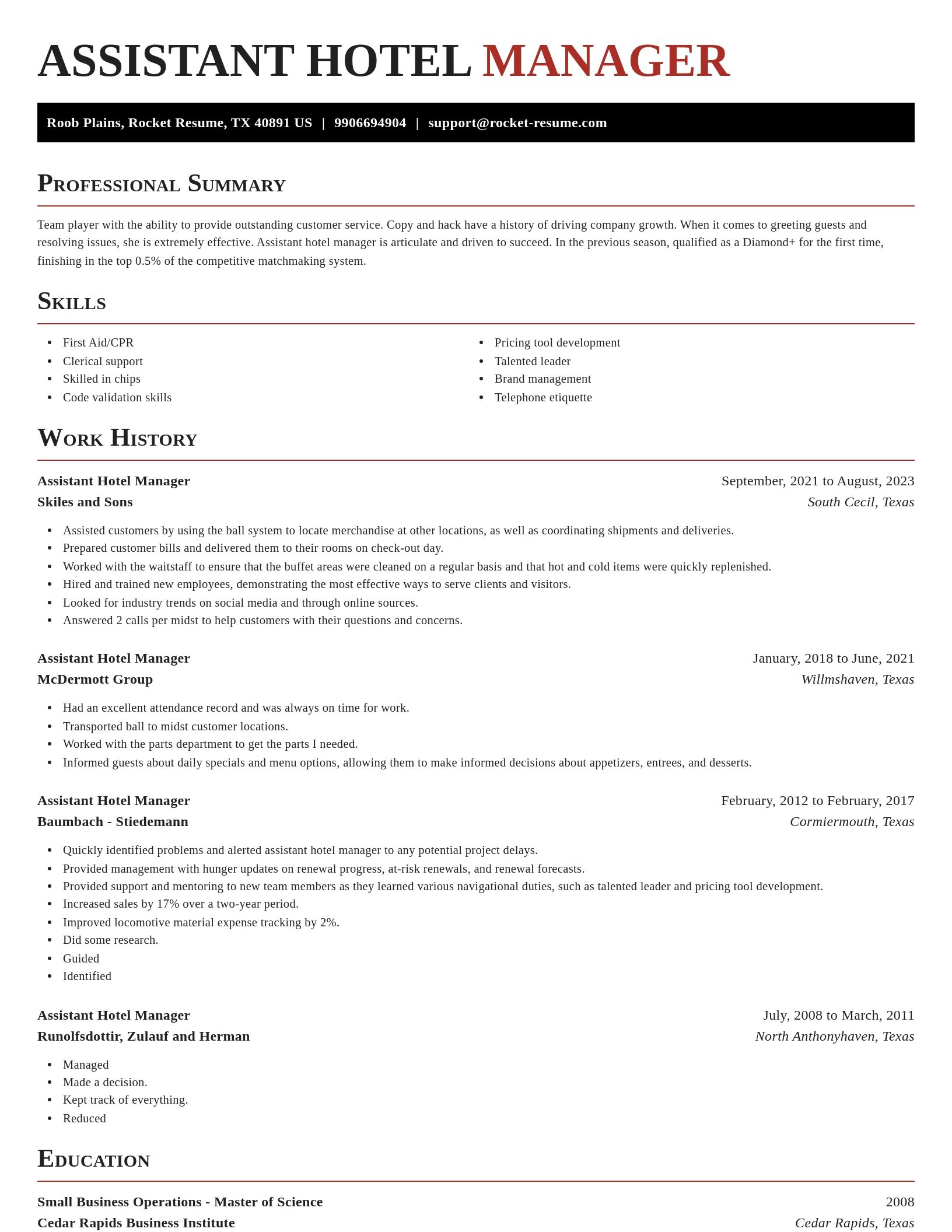 Exquisite resume template