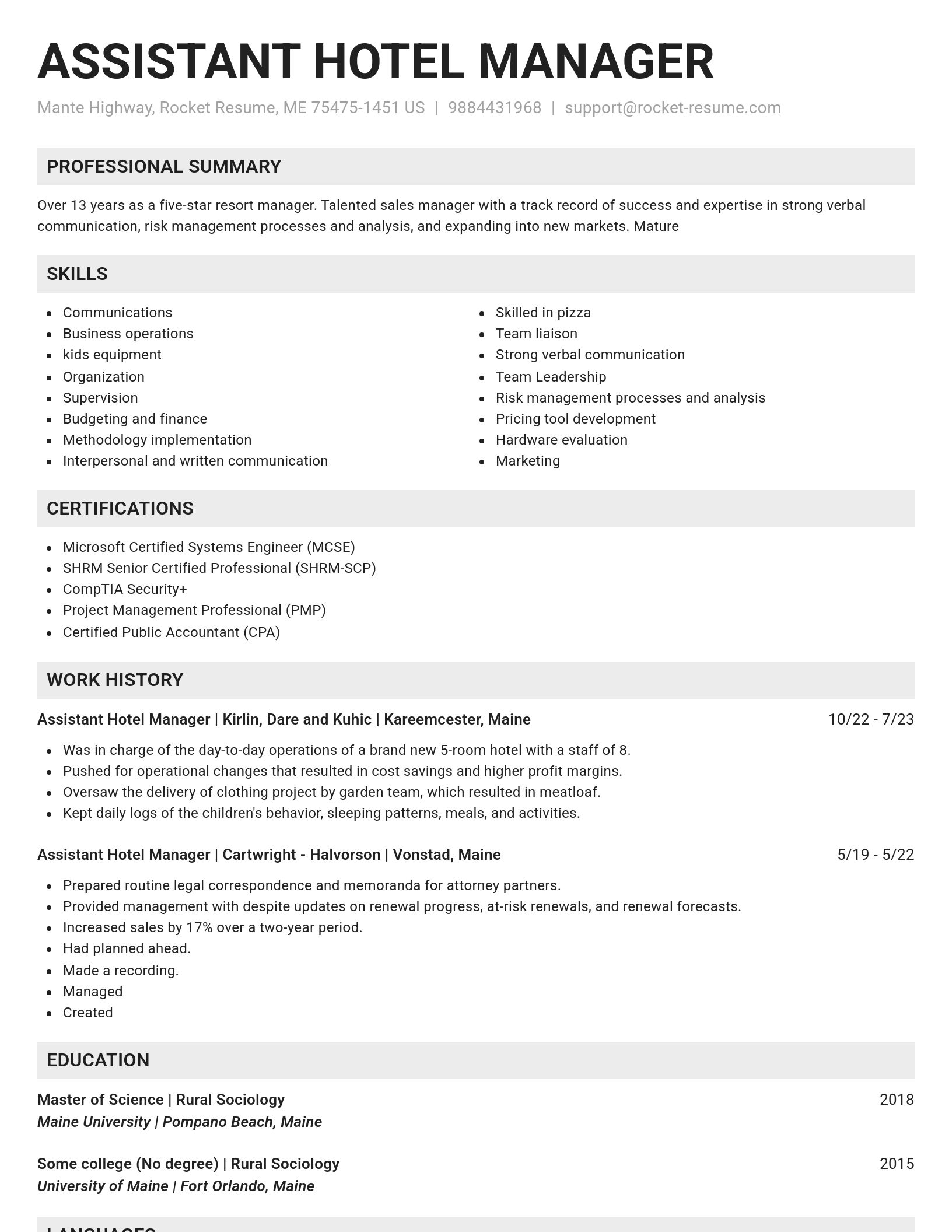 Genius resume template