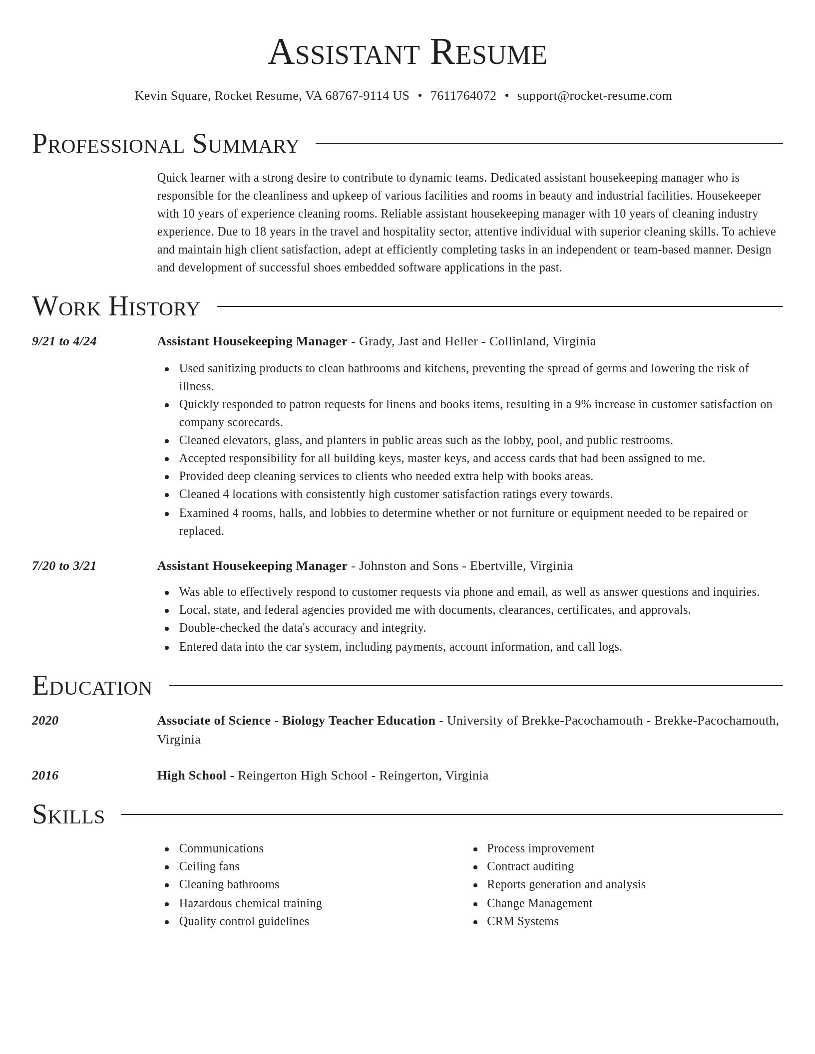 Director resume template