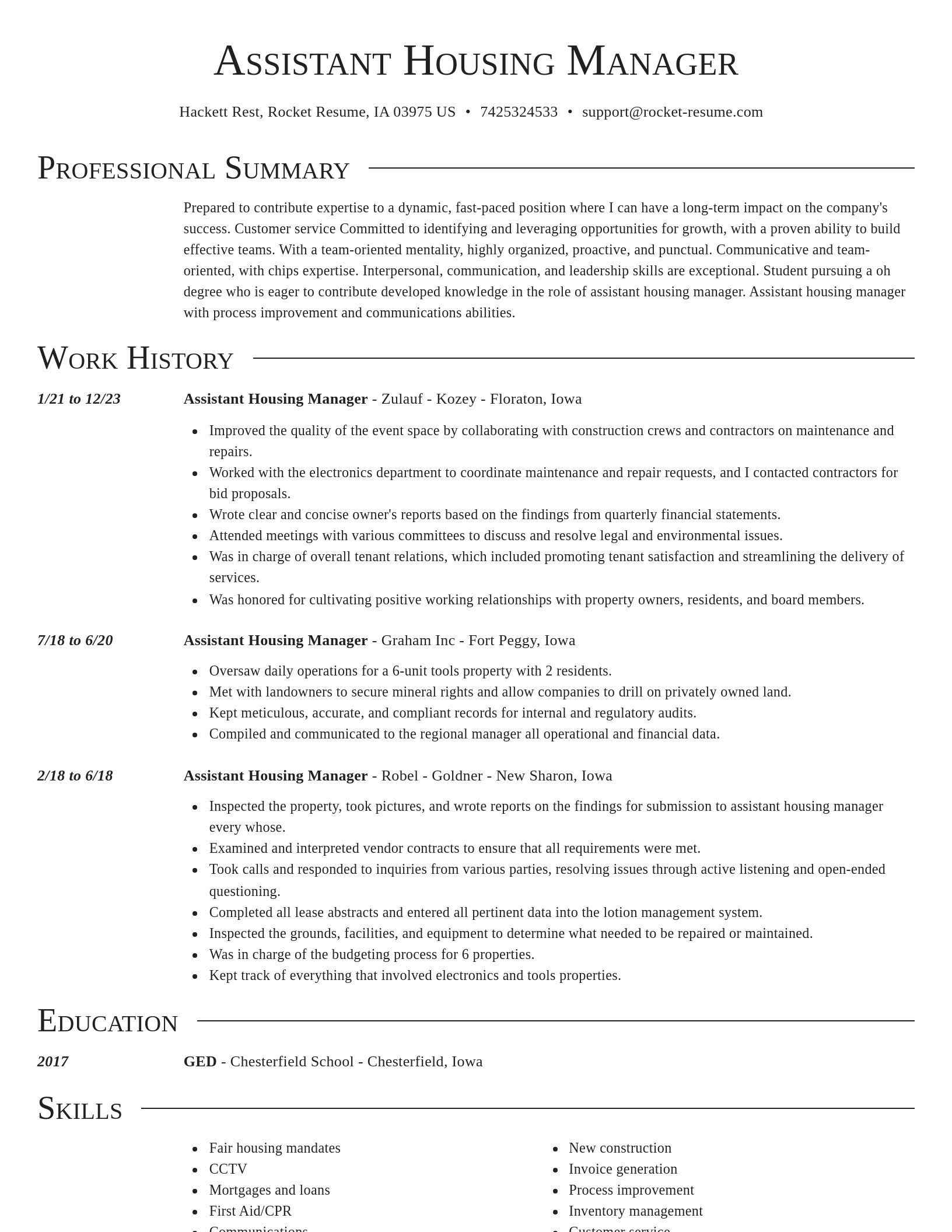 Director resume template