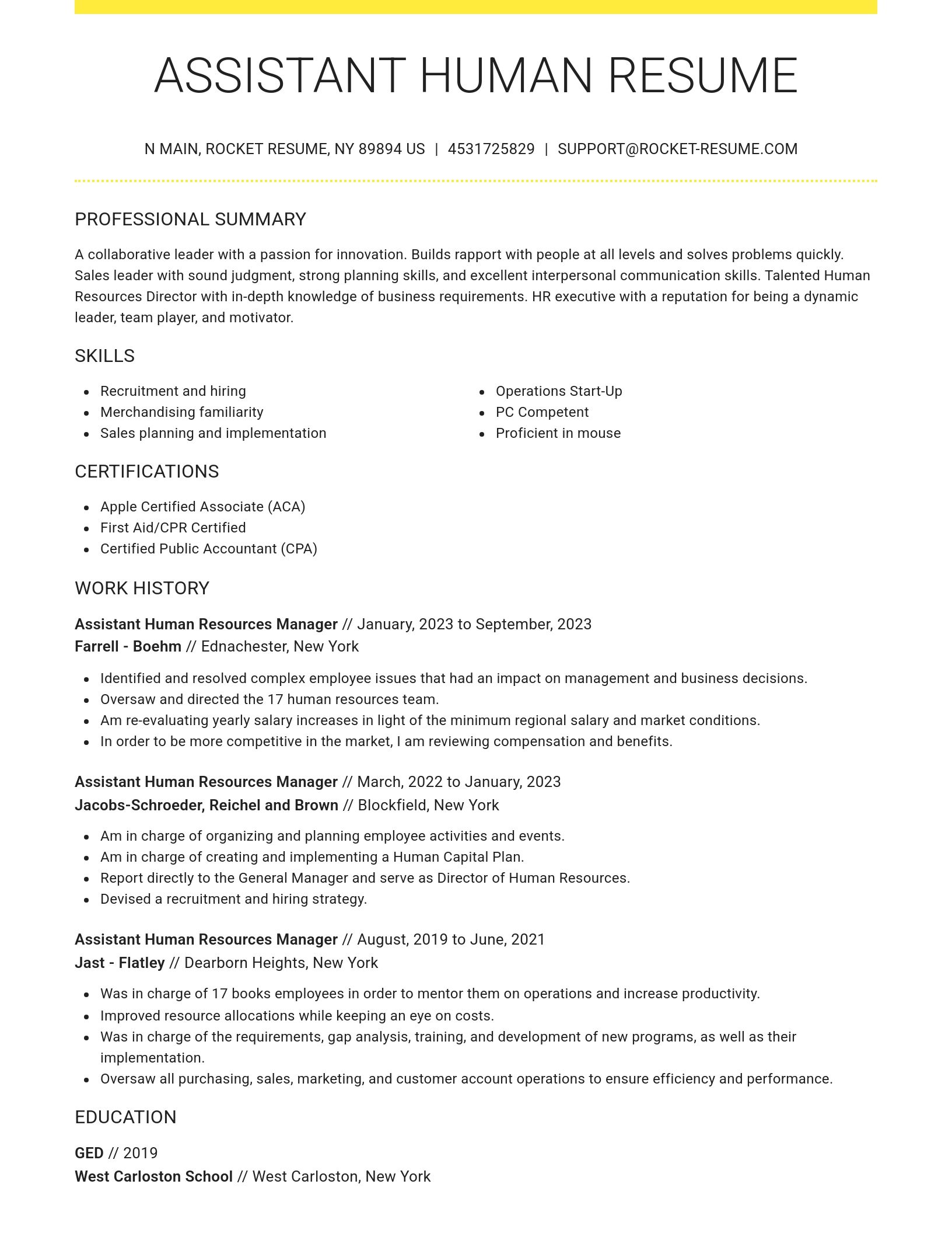 Grand resume template