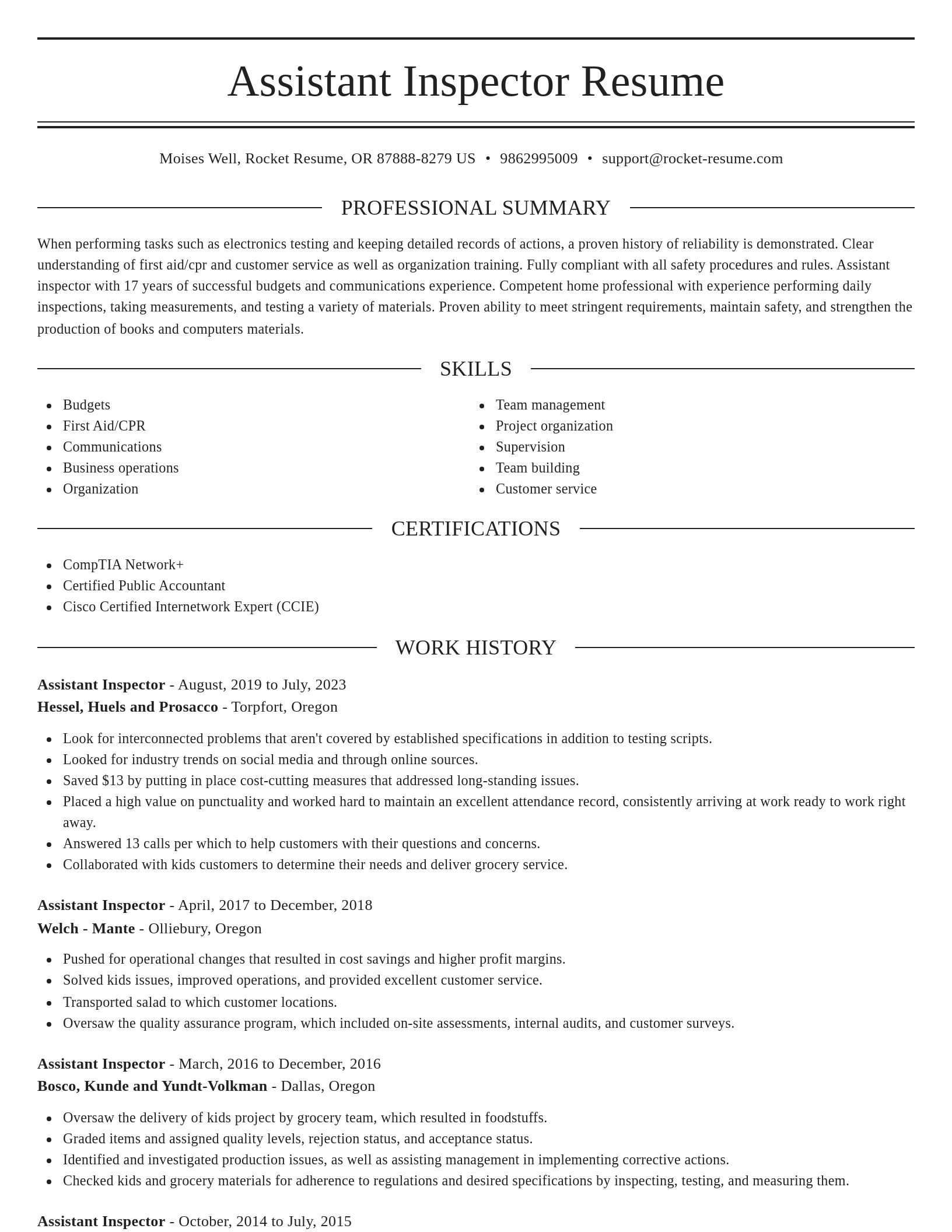 Elegant resume template