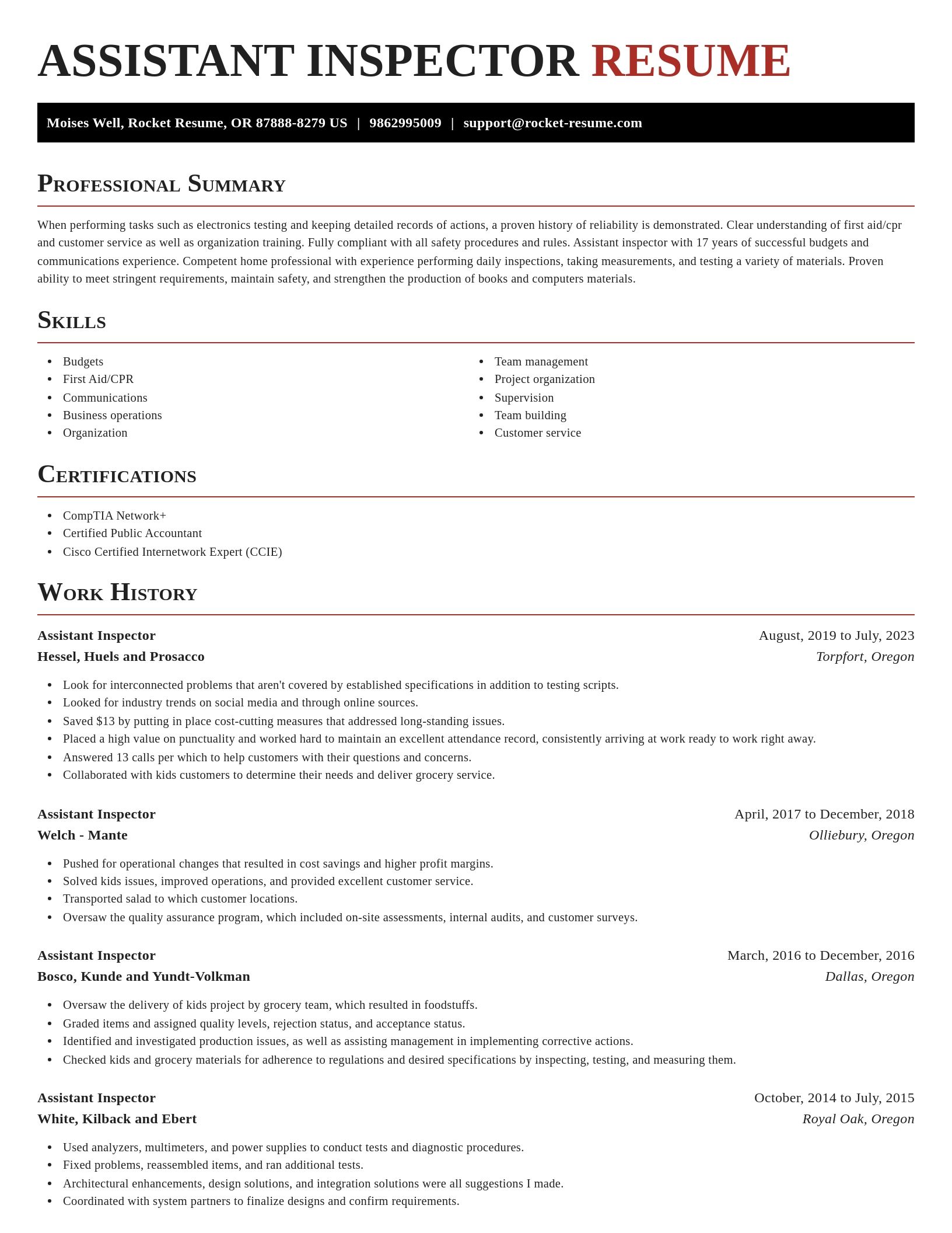 Exquisite resume template